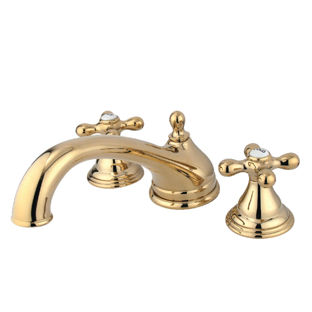 Kingston Brass KS5532AX Vintage Two-Handle Deck Mount Roman Tub Faucet, Polished Brass