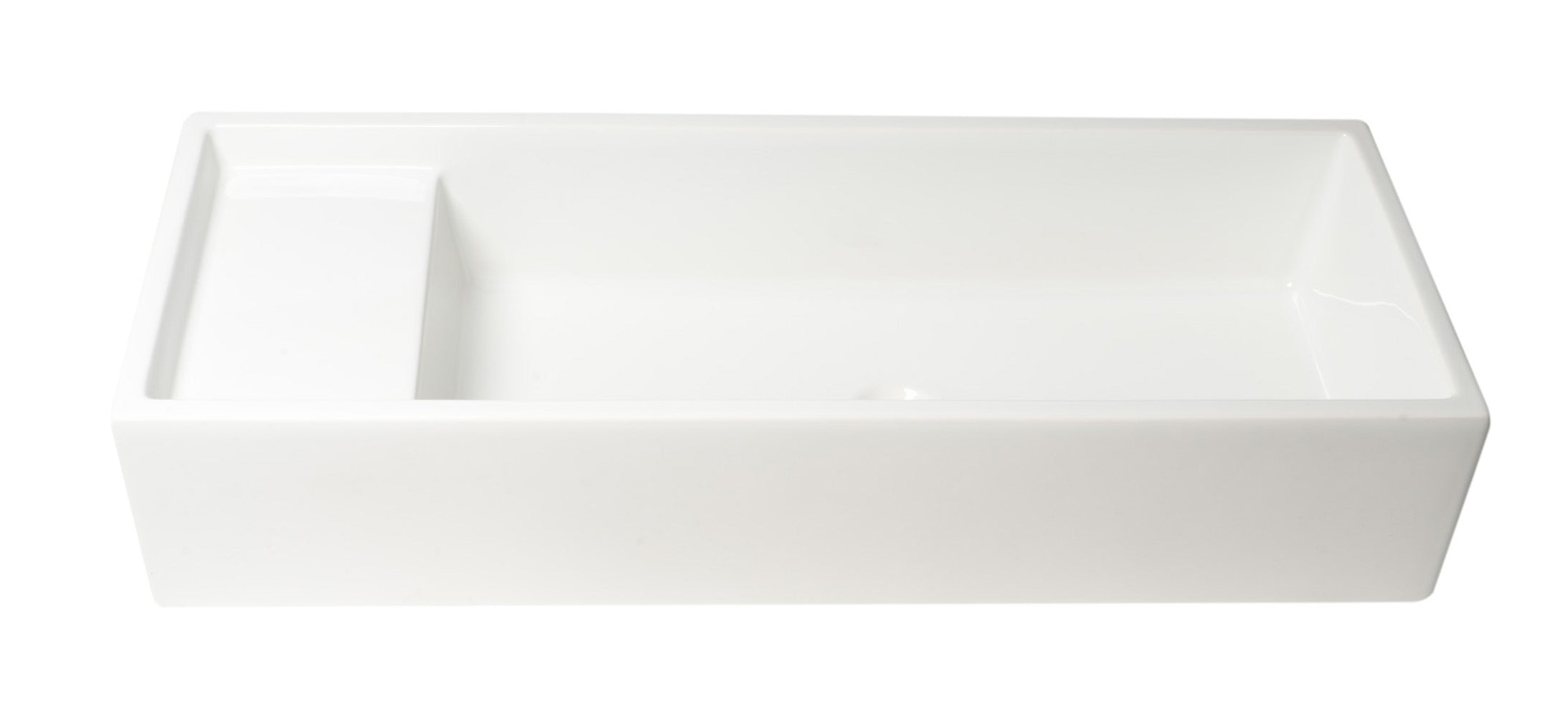 ALFI AB39TR 39" White Above Mount Fireclay Bathroom Trough Sink
