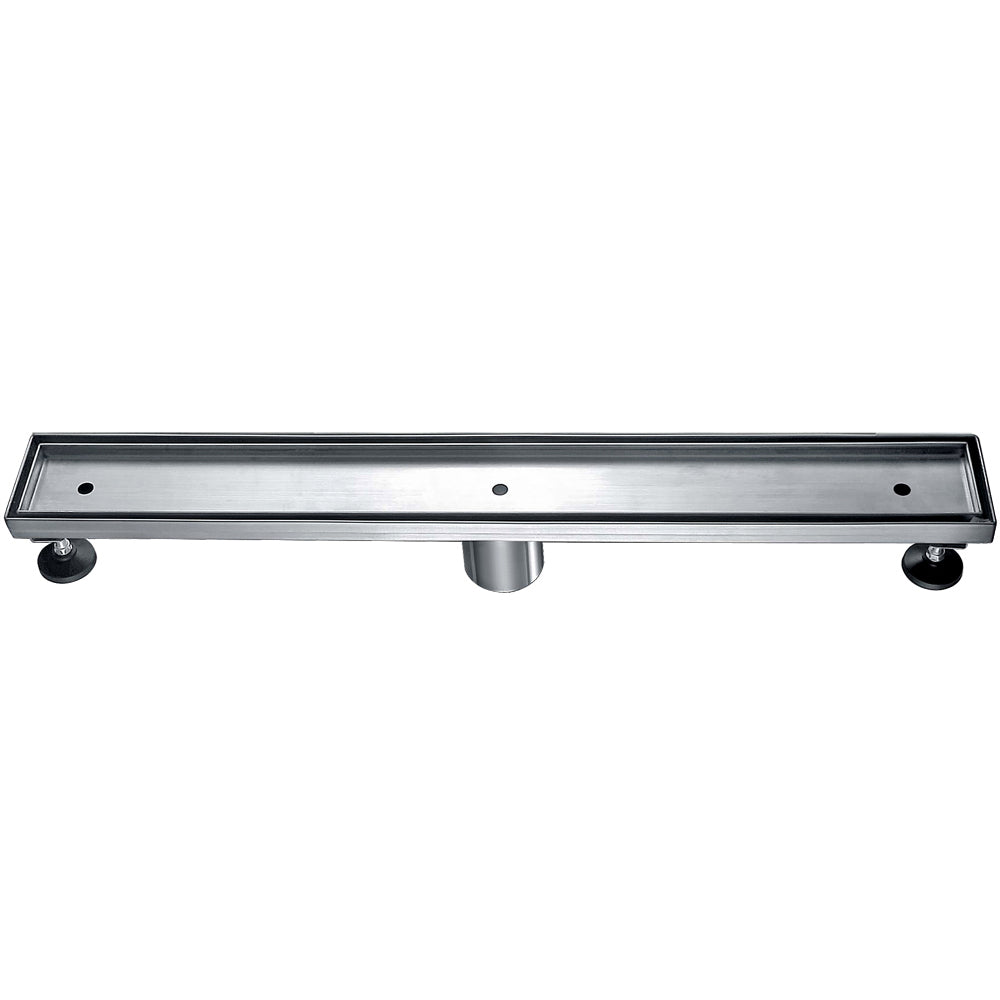ALFI ABLD24A 24" Long Modern Stainless Steel Linear Shower Drain w/o Cover