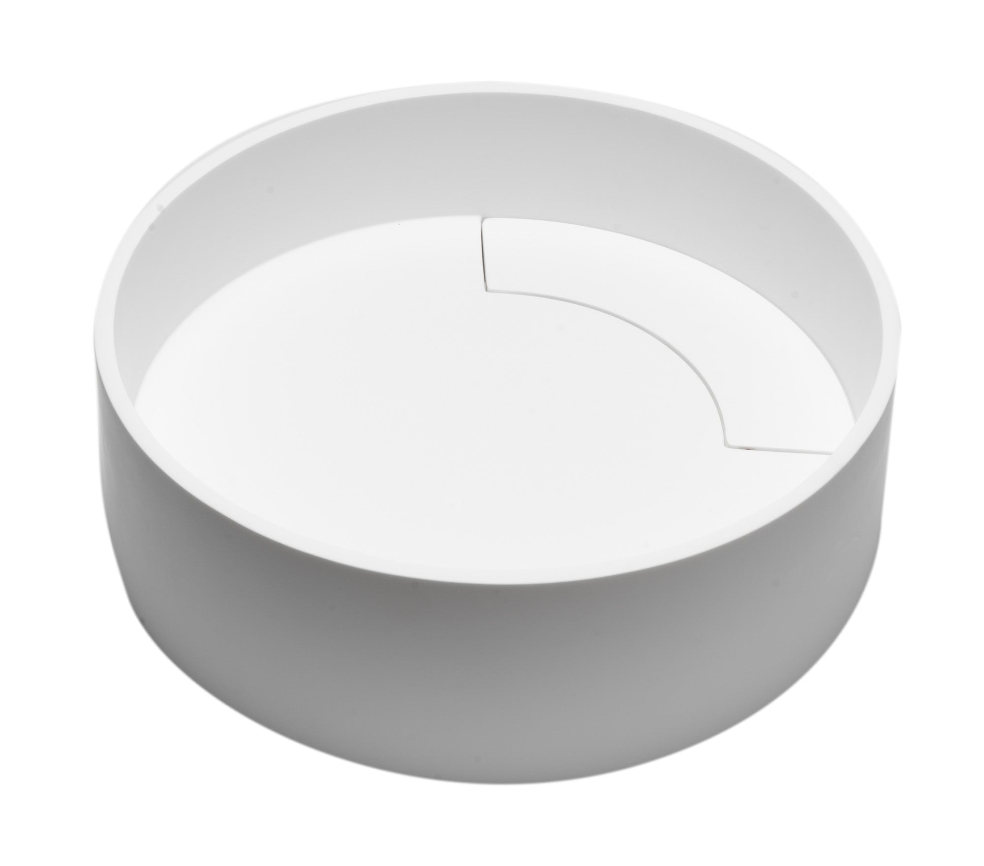 ALFI ABRS15R 15" Round White Matte Solid Surface Resin Sink