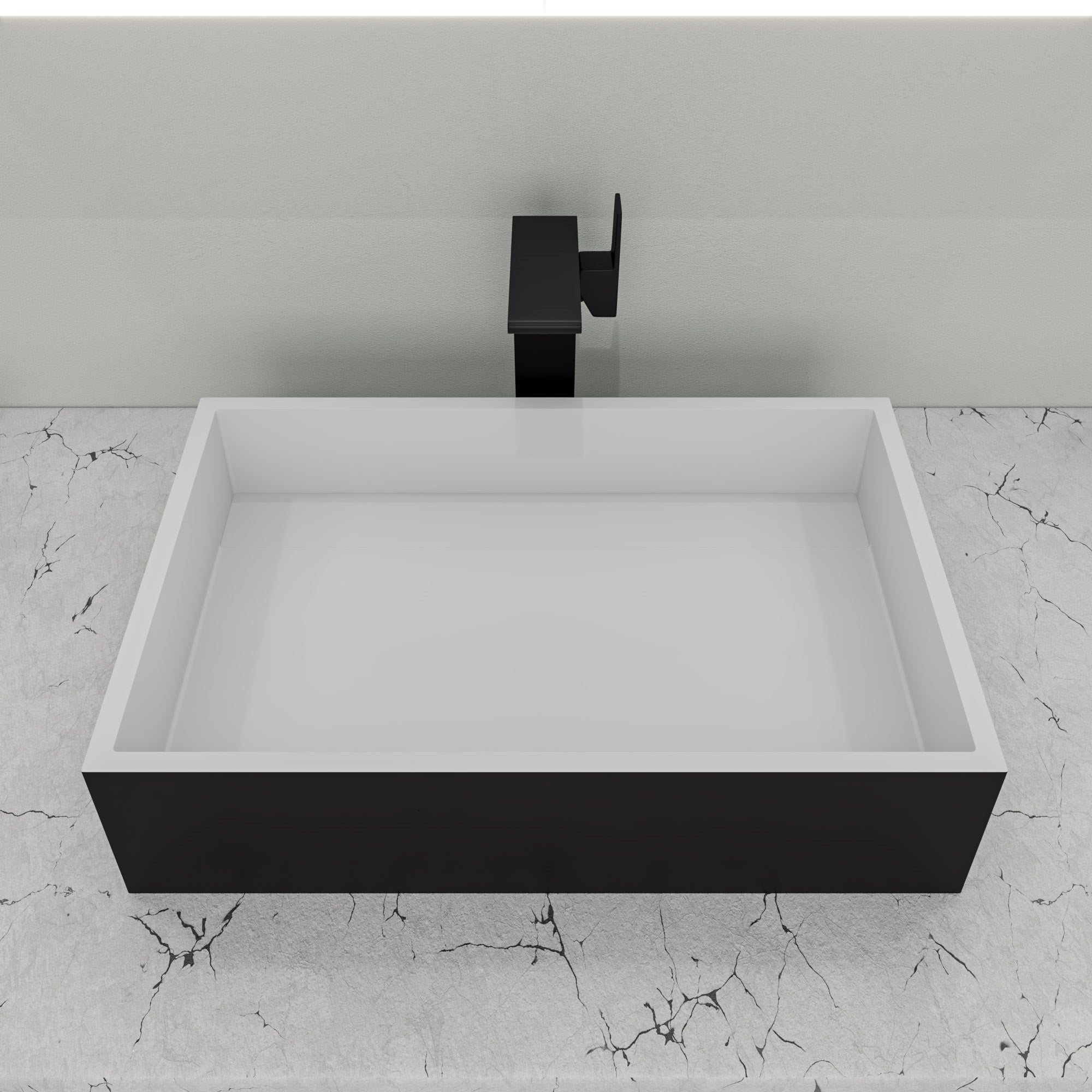ALFI AB1475-BM Black Matte Single Hole Tall Bathroom Faucet