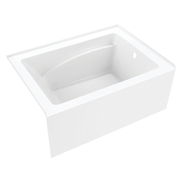 Aqua Eden VTAM4836R22T 48" Acrylic Rectangular 3-Wall Alcove Tub, Right Hand Drain, Glossy White