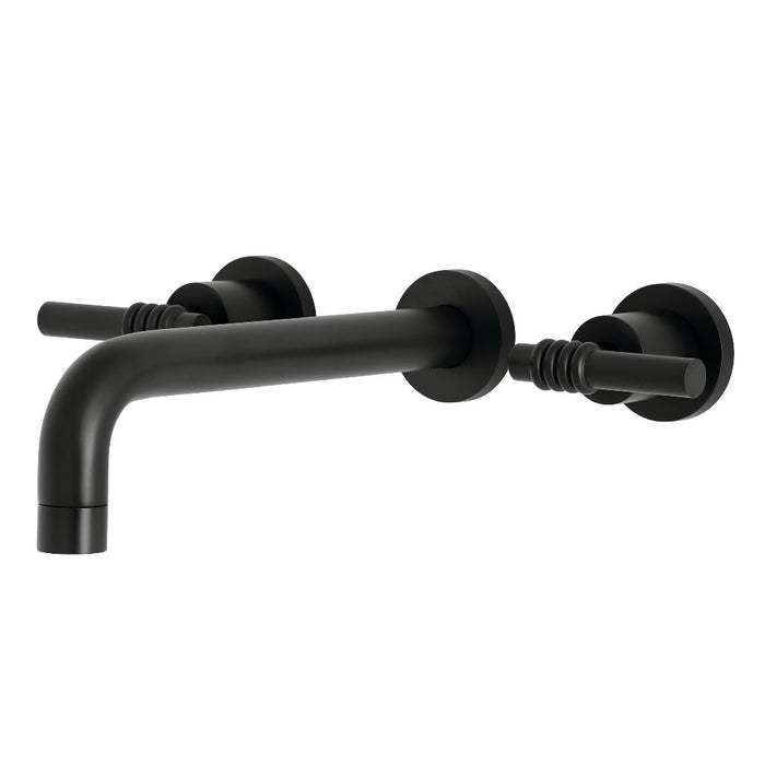 Kingston Brass KS8020ML Milano Two-Handle Wall Mount Roman Tub Faucet, Matte Black