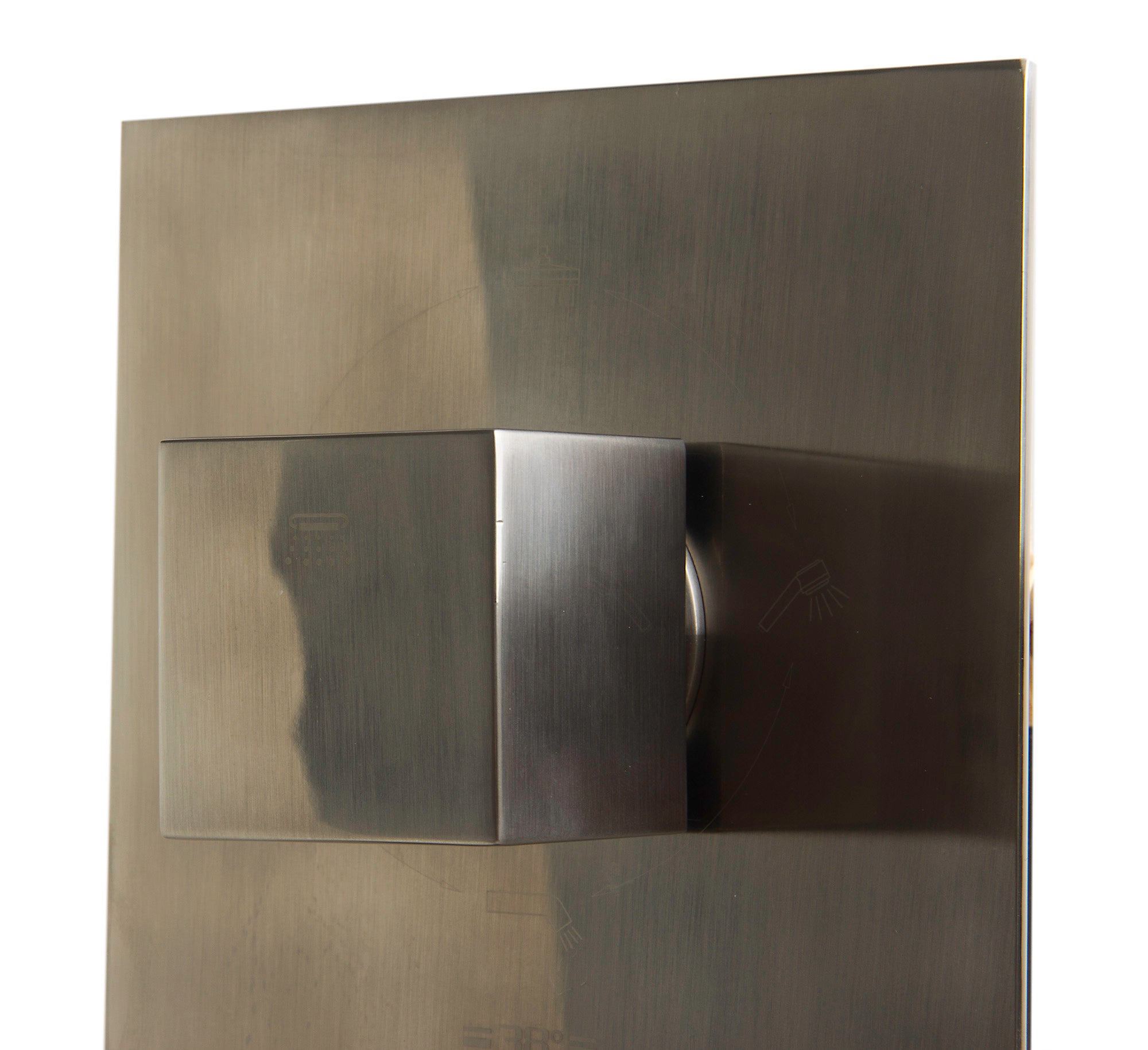 ALFI AB2901-BN Brushed Nickel Concealed 4-Way Thermostatic Valve Shower Mixer /w Square Knobs