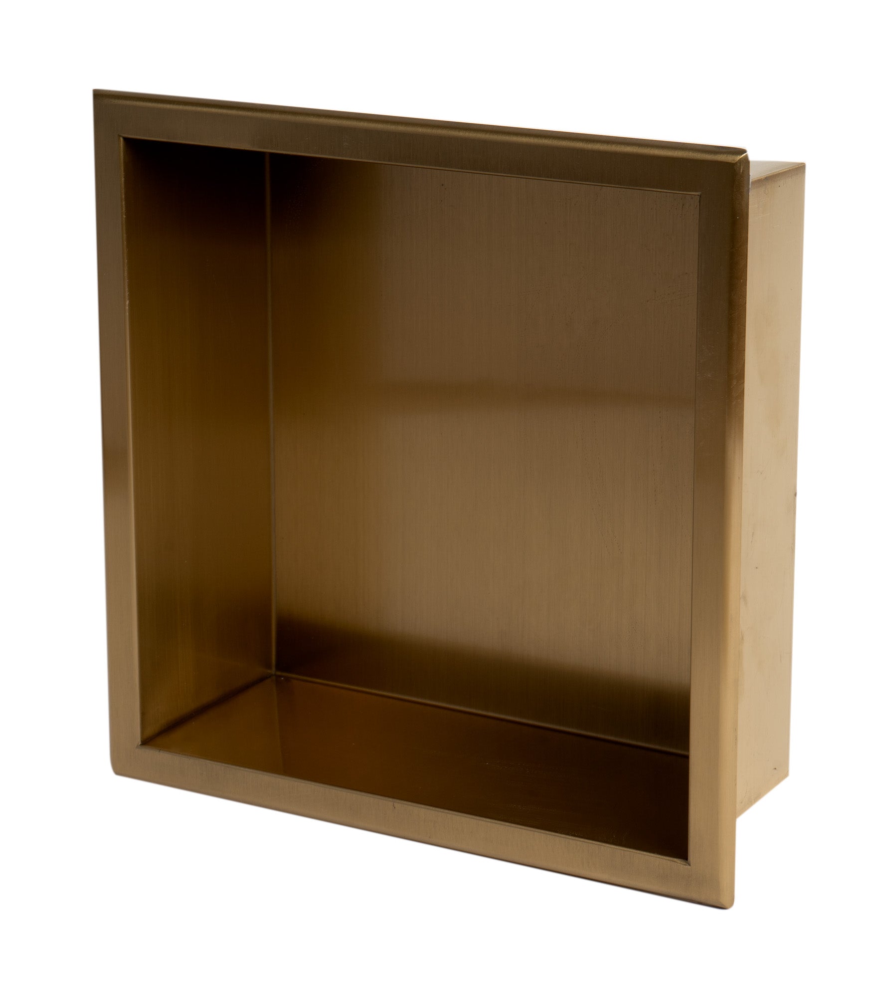 ALFI ABNP1212-BG 12" x 12" Brushed Gold PVD Stainless Steel Square Single Shelf Shower Niche