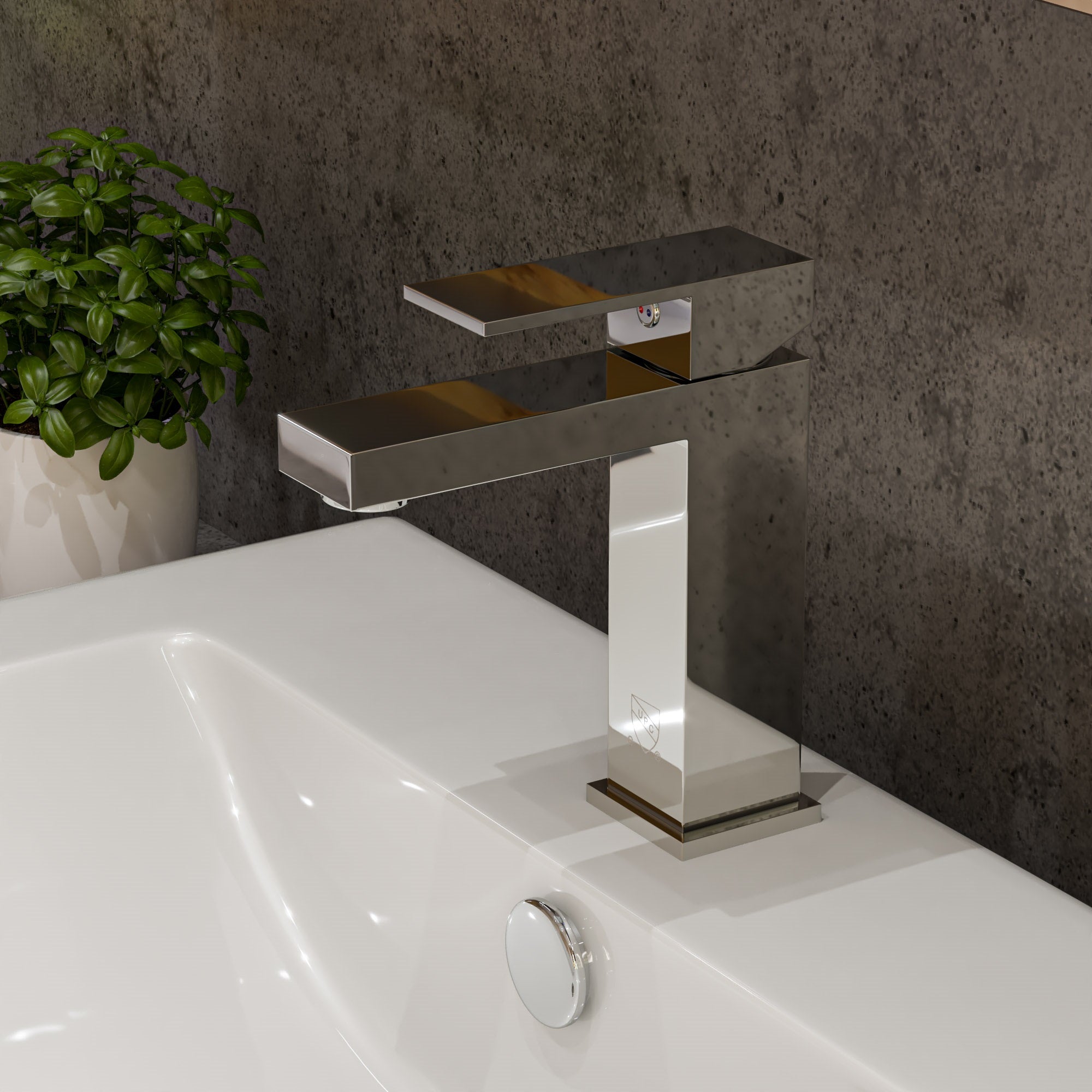 ALFI AB1229-PC Polished Chrome Square Single Lever Bathroom Faucet