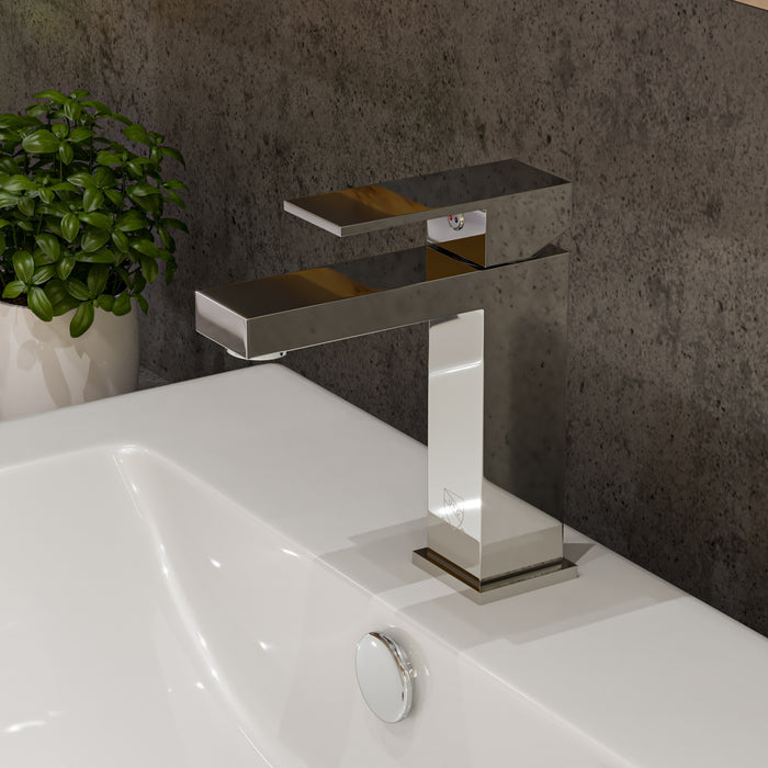 ALFI AB1229-PC Polished Chrome Square Single Lever Bathroom Faucet
