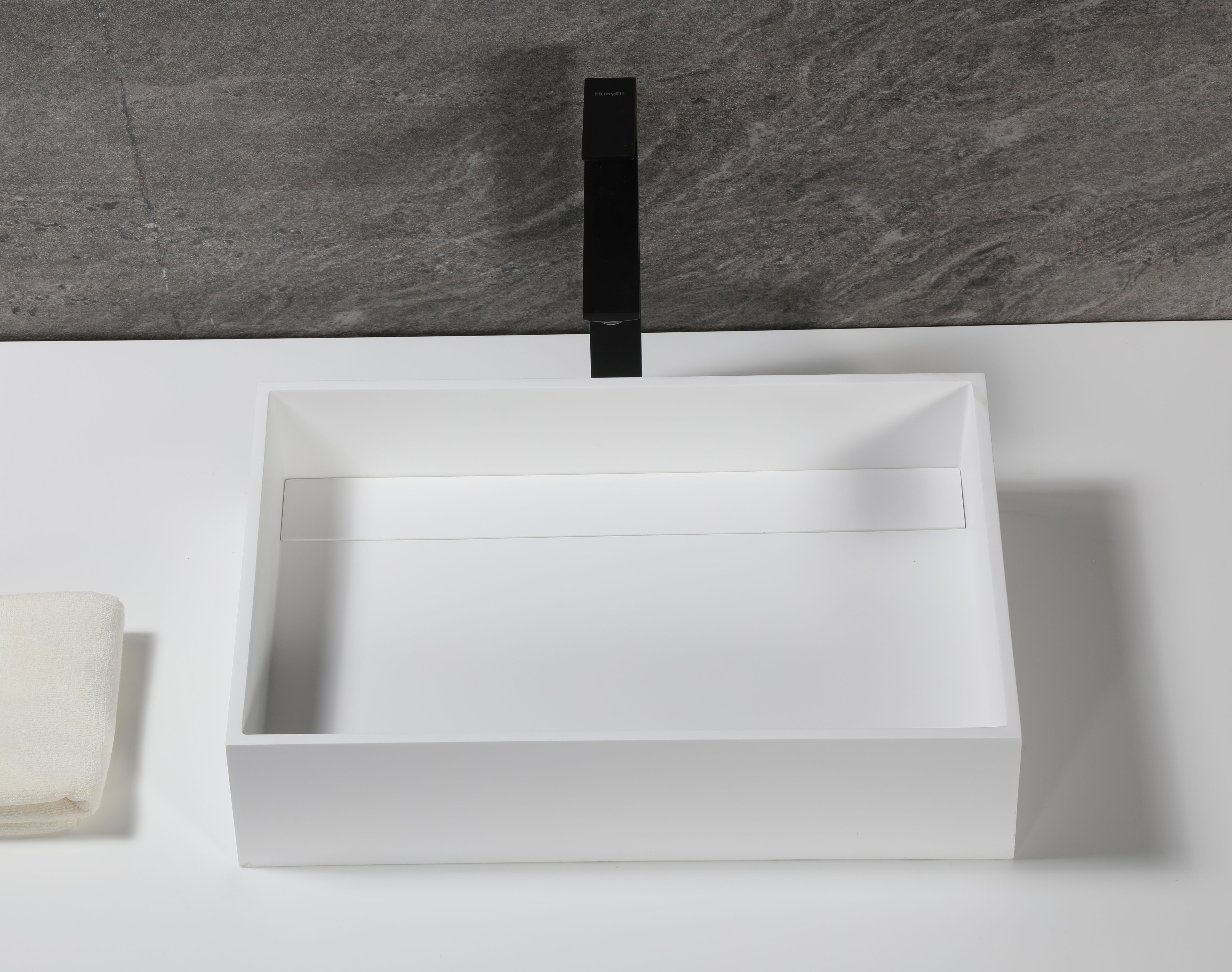 ALFI ABRS2014 20" x 14" White Matte Solid Surface Resin Sink