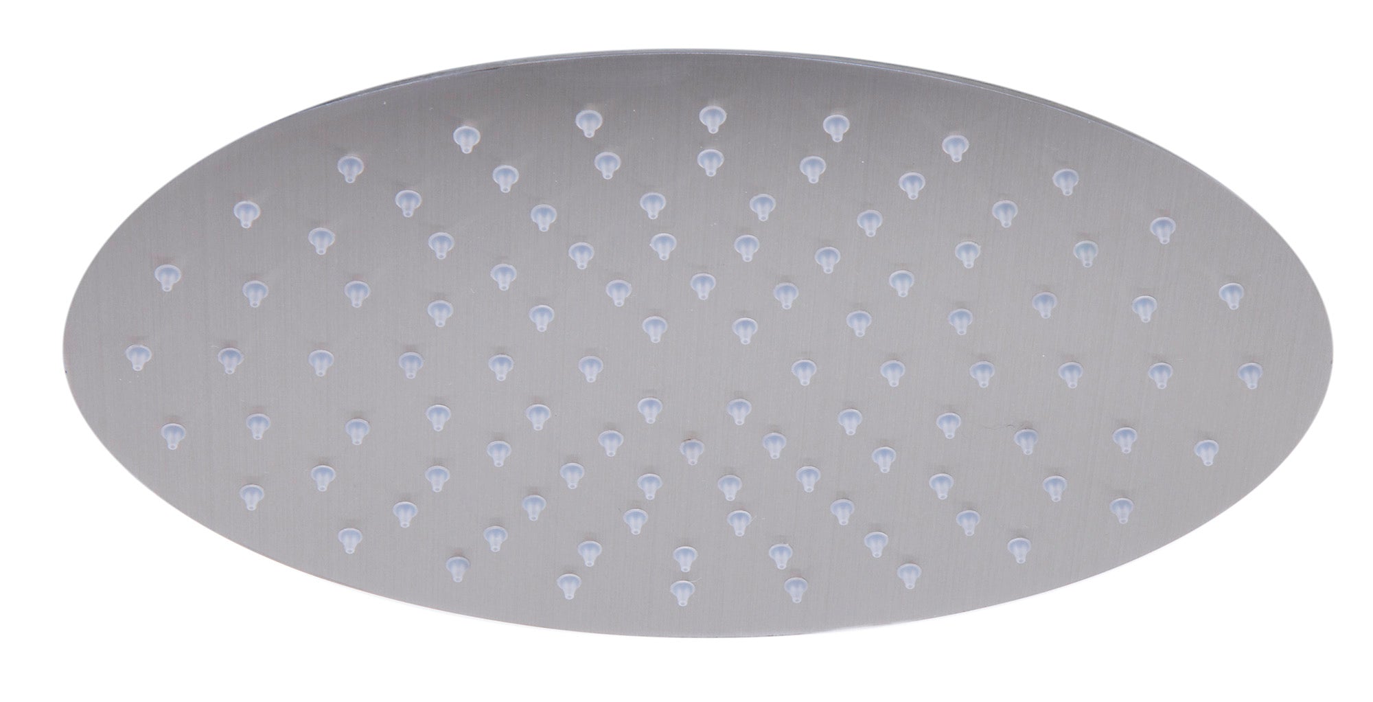 ALFI RAIN128-BSS 12" Oval Brushed Solid Stainless Steel Ultra Thin Rain Shower Head