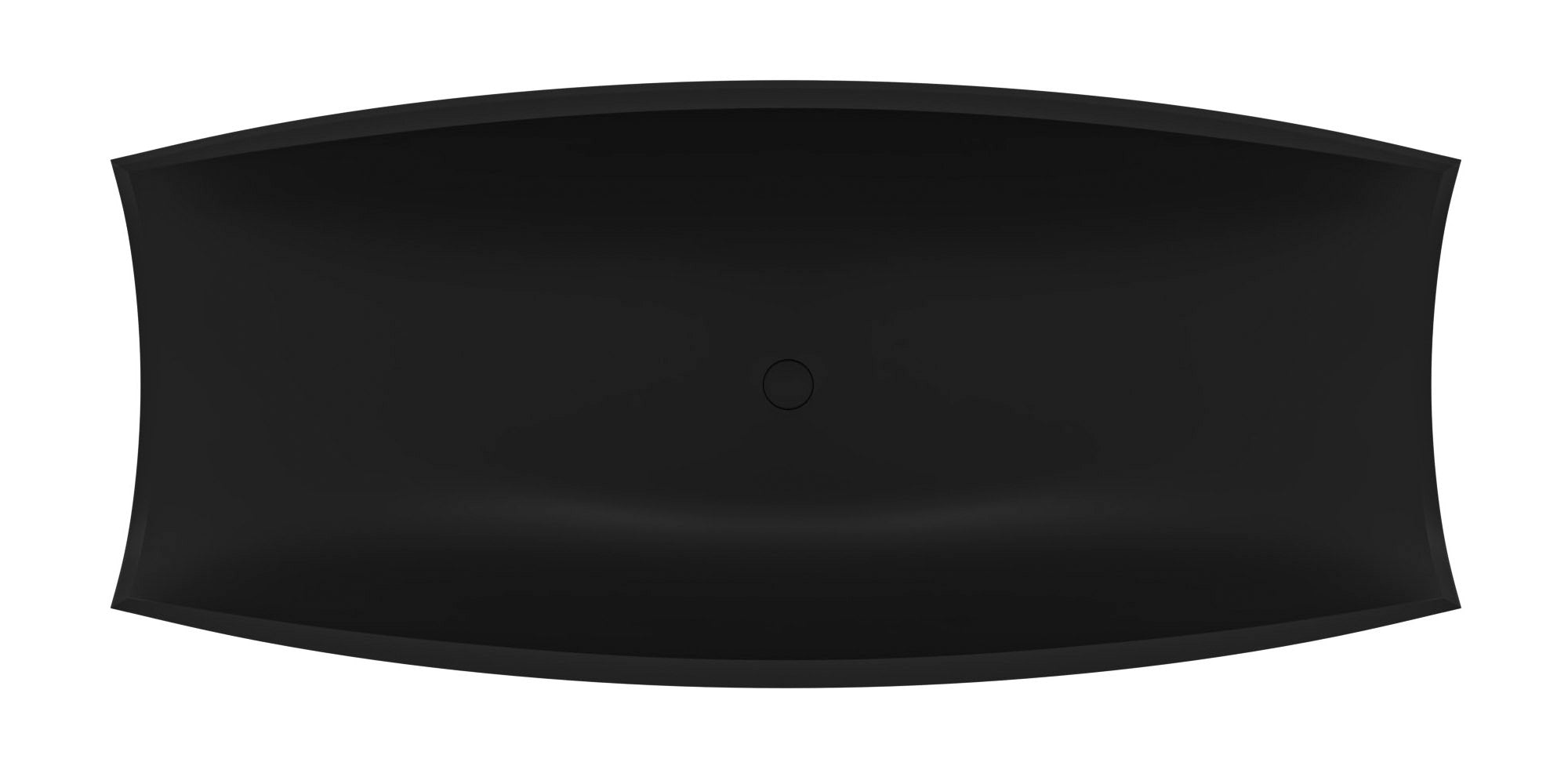 ALFI HammockTub2-BM Black Matte 71" Solid Surface Resin Suspended Wall Mounted Hammock Bathtub