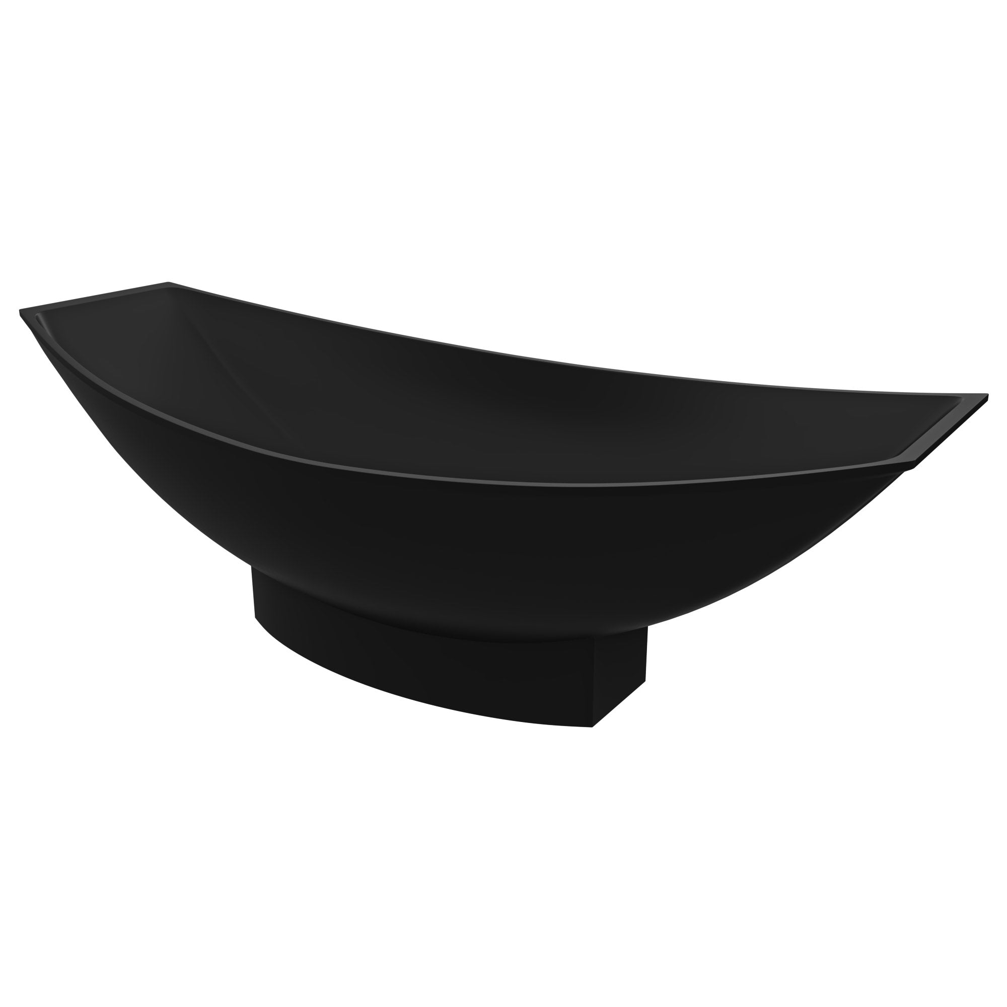 ALFI AB9991BM Black Matte 71" Solid Surface Resin Free Standing Hammock Style Bathtub