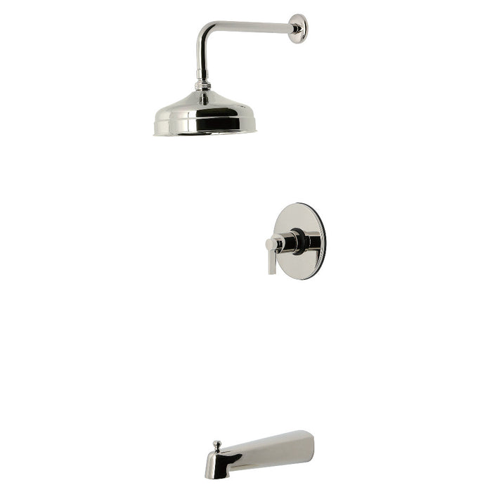 Kingston Brass KB6336NDL NuvoFusion Single-Handle Pressure Balanced Tub and Shower Faucet, Polished Nickel
