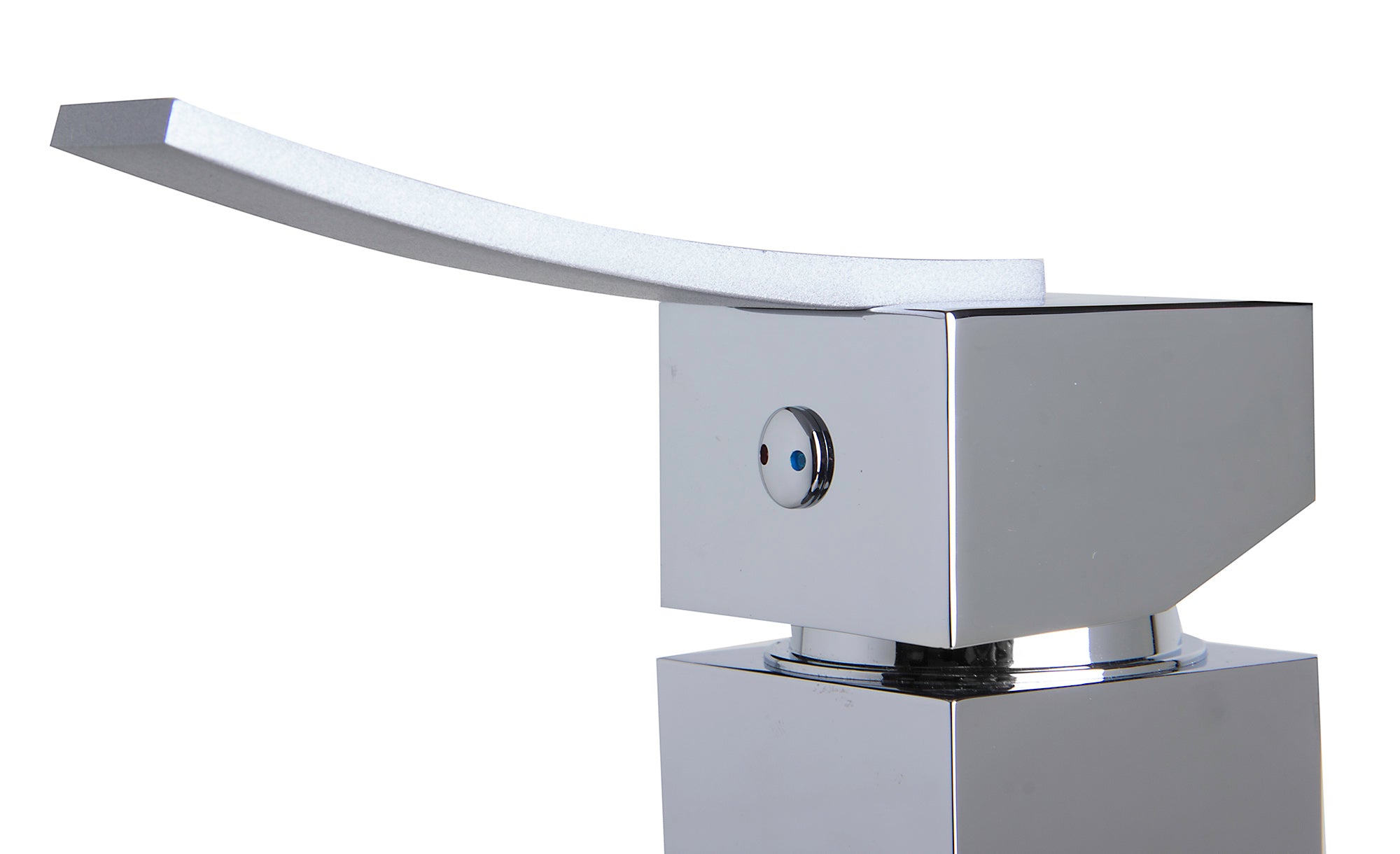 ALFI AB1258-PC Polished Chrome Square Body Curved Spout Single Lever Bathroom Faucet