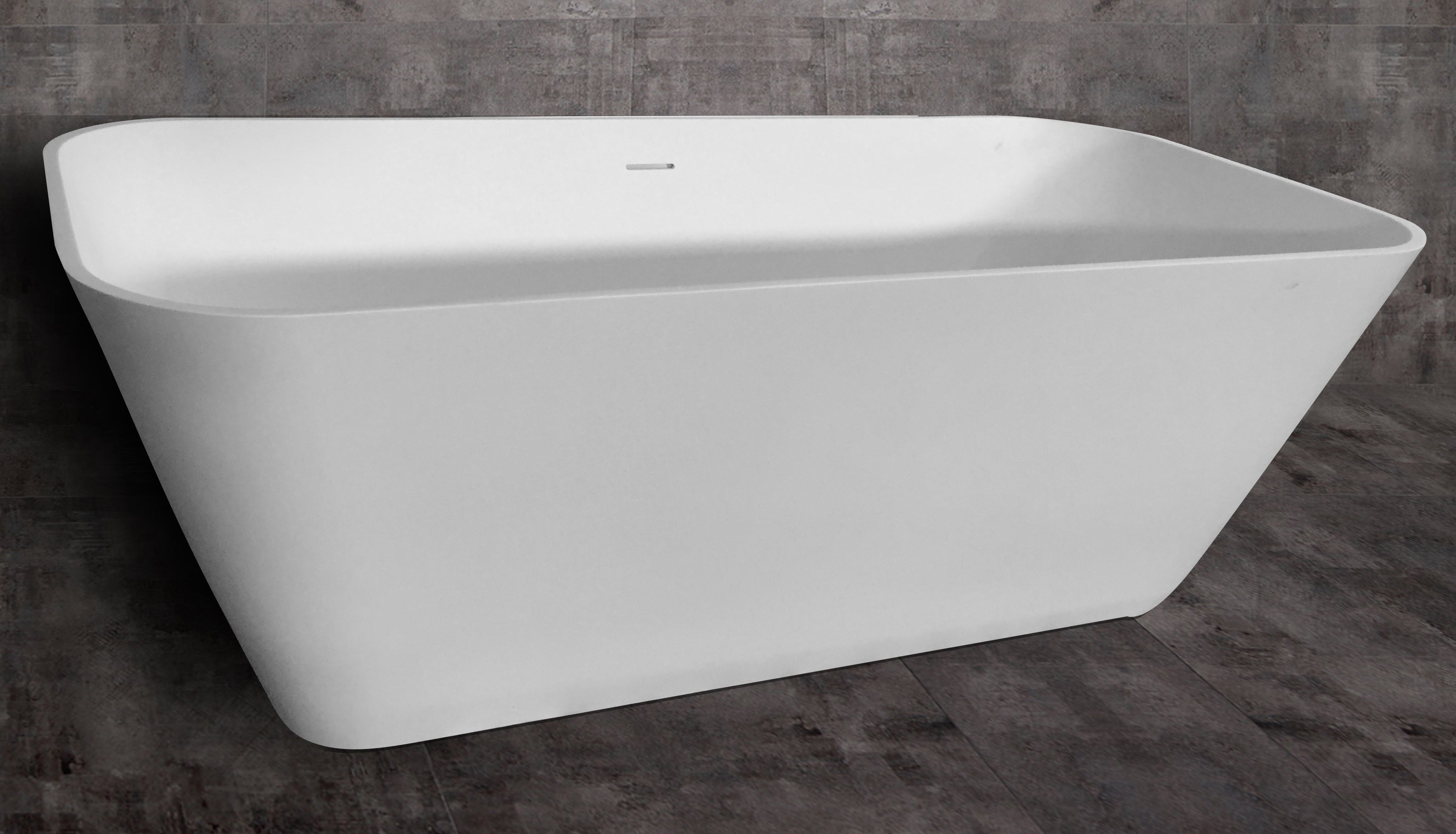 ALFI AB9952 67" White Rectangular Solid Surface Smooth Resin Soaking Bathtub