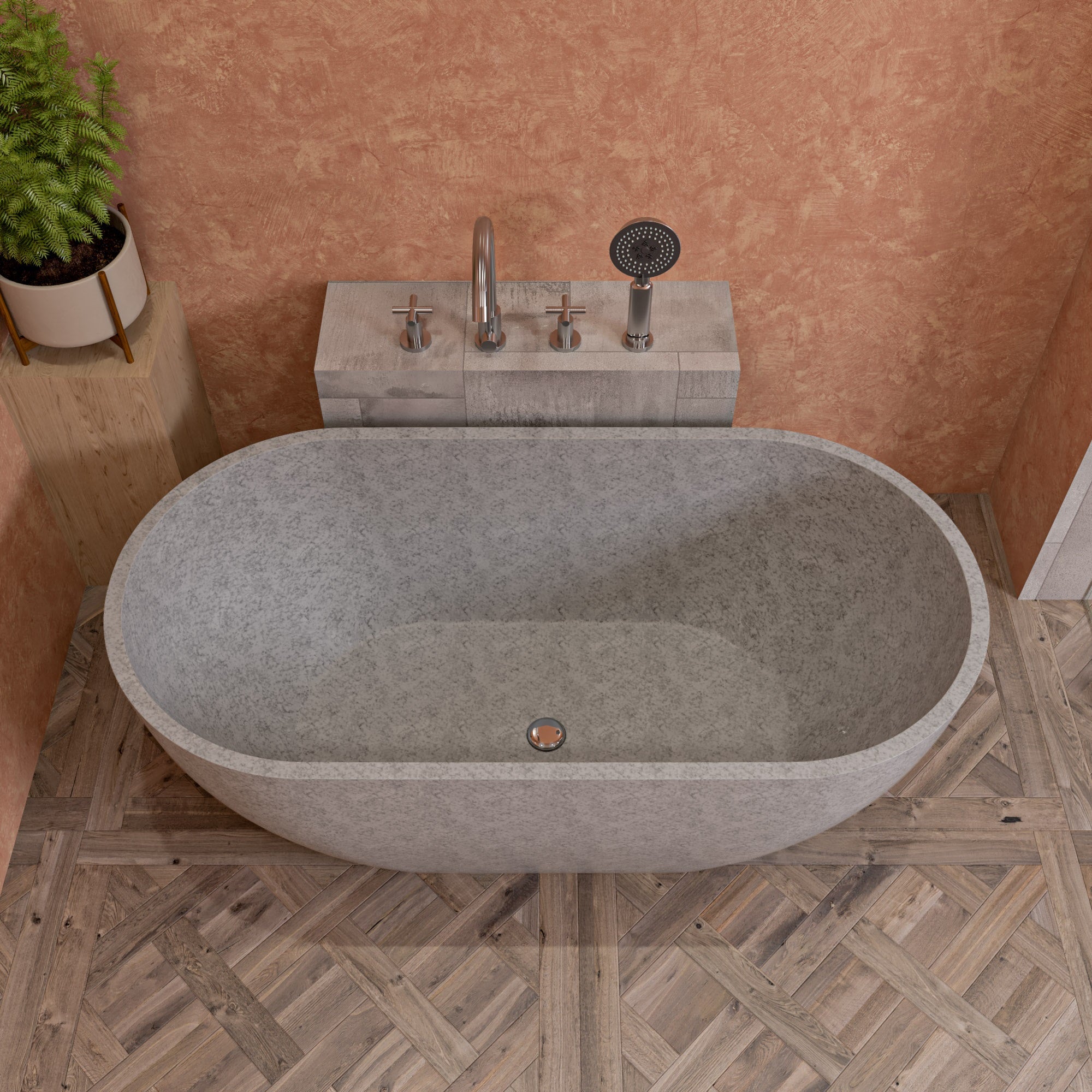 ALFI AB2503-BN Brushed Nickel Deck Mounted Tub Filler with Hand Held Showerhead