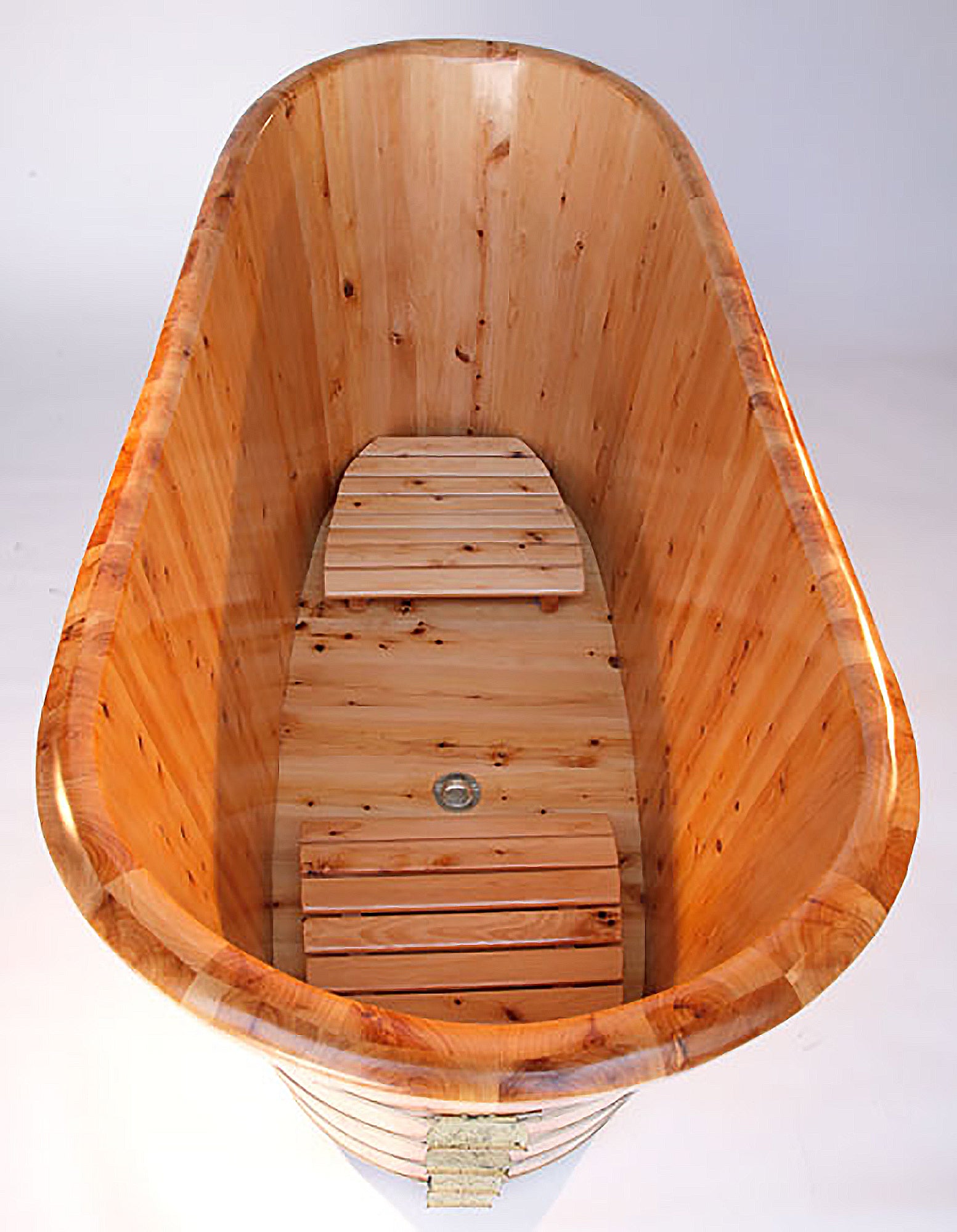 ALFI AB1105 63" Free Standing Cedar Wooden Bathtub