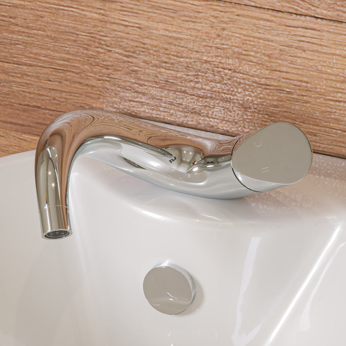 ALFI AB1572-PC Wave Polished Chrome Single Lever Bathroom Faucet