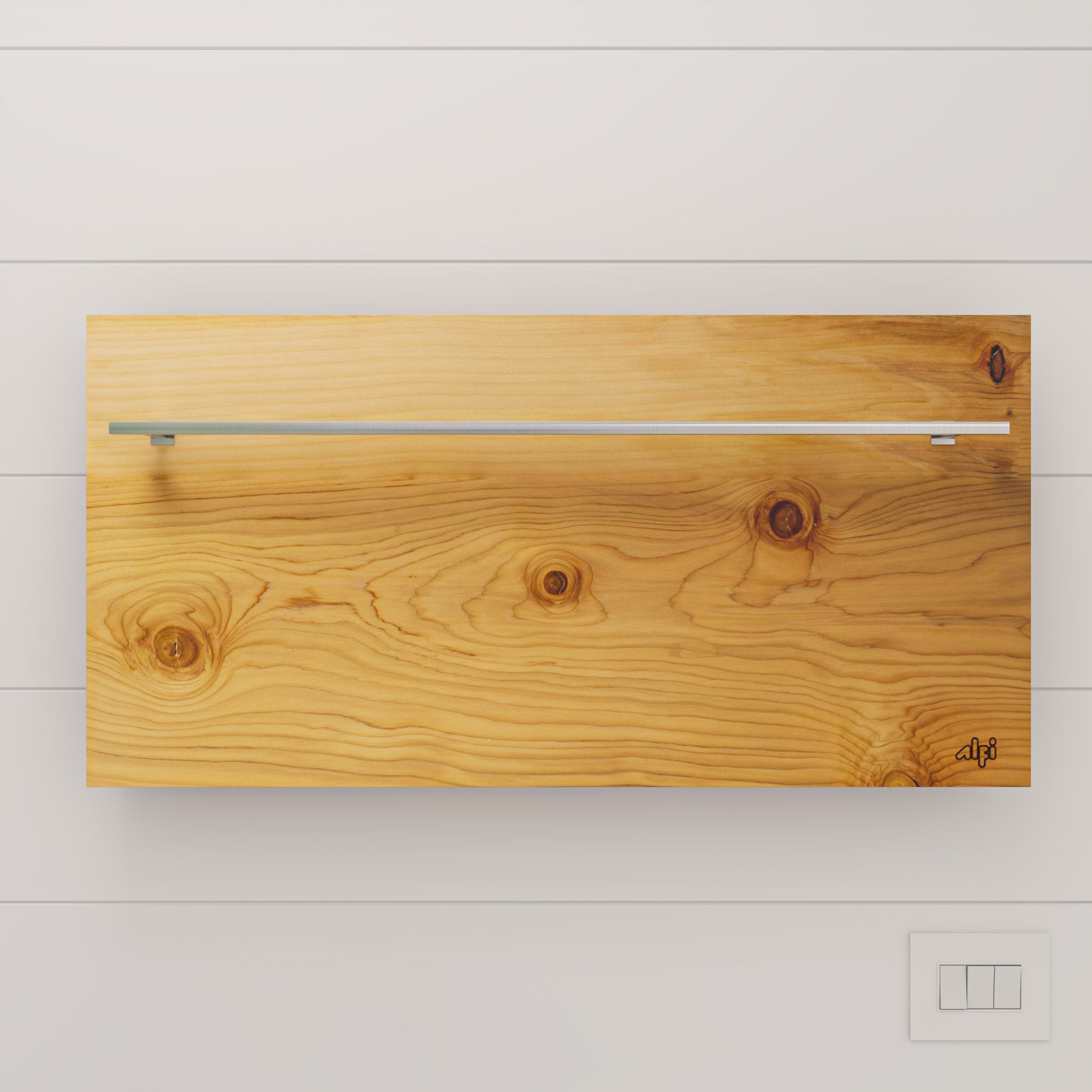 ALFI ABTW3216H 32"x16" Live Edge Cedar Wood Towel Warmer