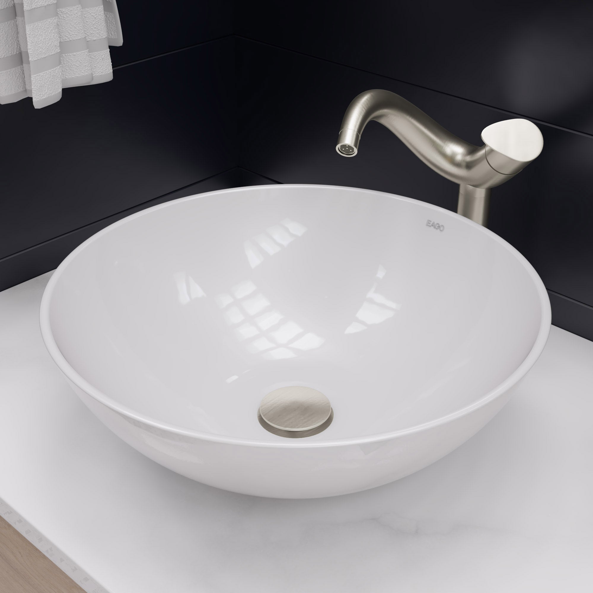 ALFI AB1570-BN Tall Wave Brushed Nickel Single Lever Bathroom Faucet