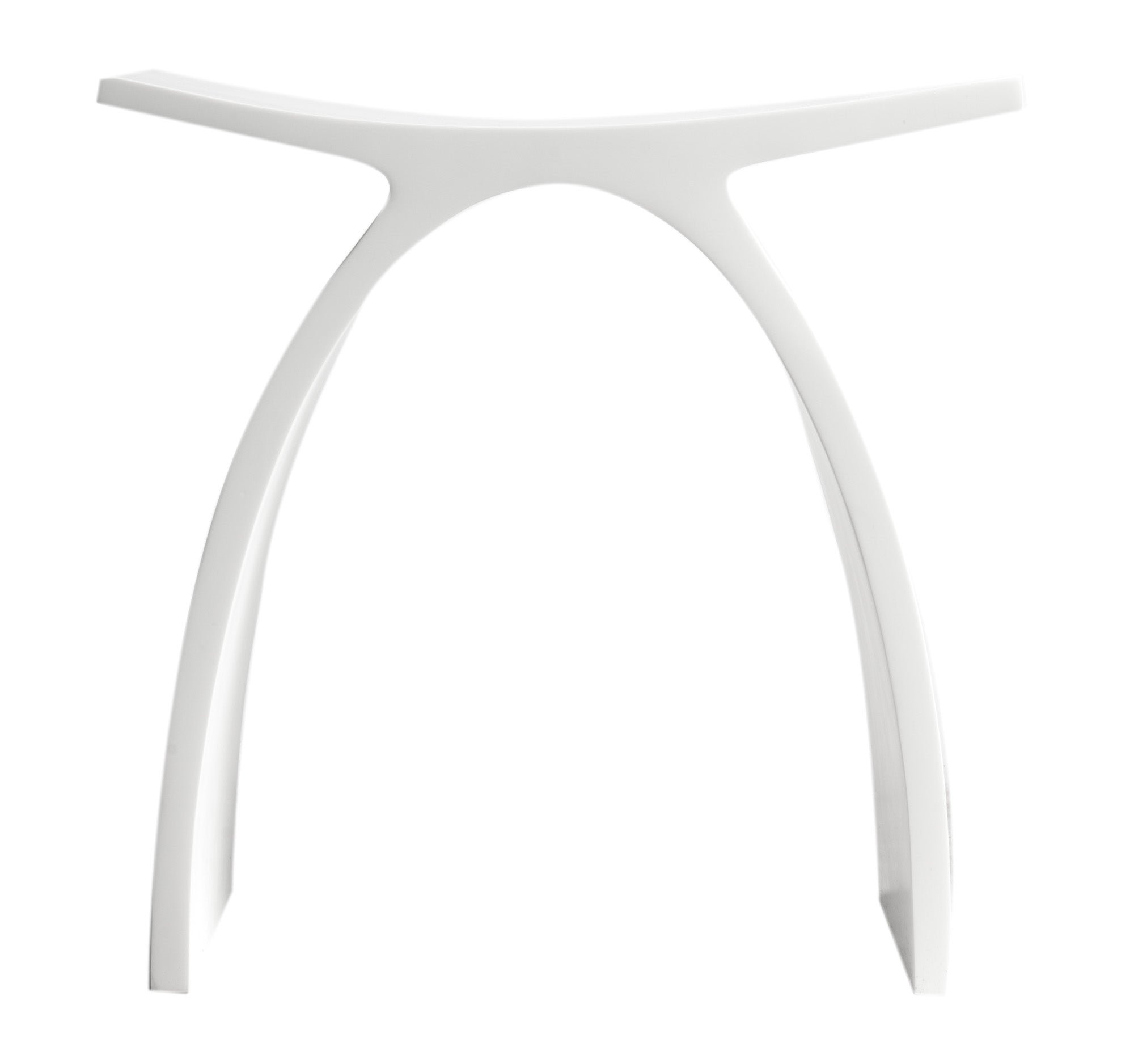 ALFI ABST77 Arched White Matte Solid Surface Resin Bathroom / Shower Stool