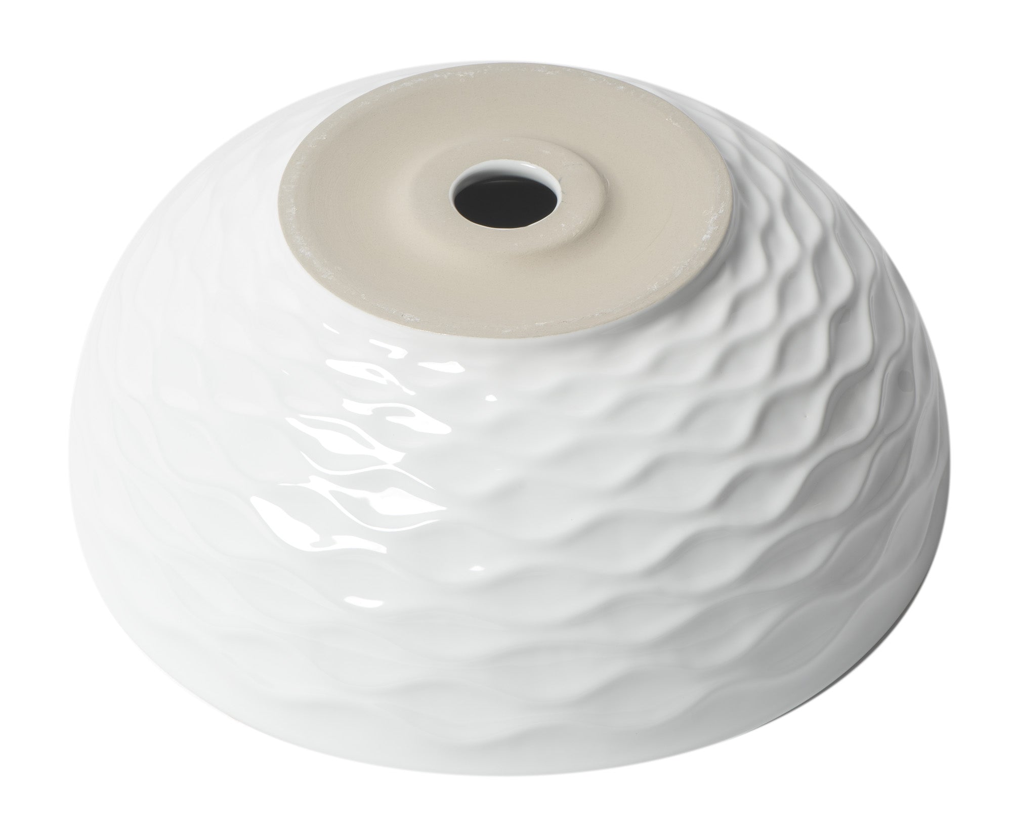 ALFI ABC909 White 17" Decorative Round Vessel Above Mount Ceramic Sink
