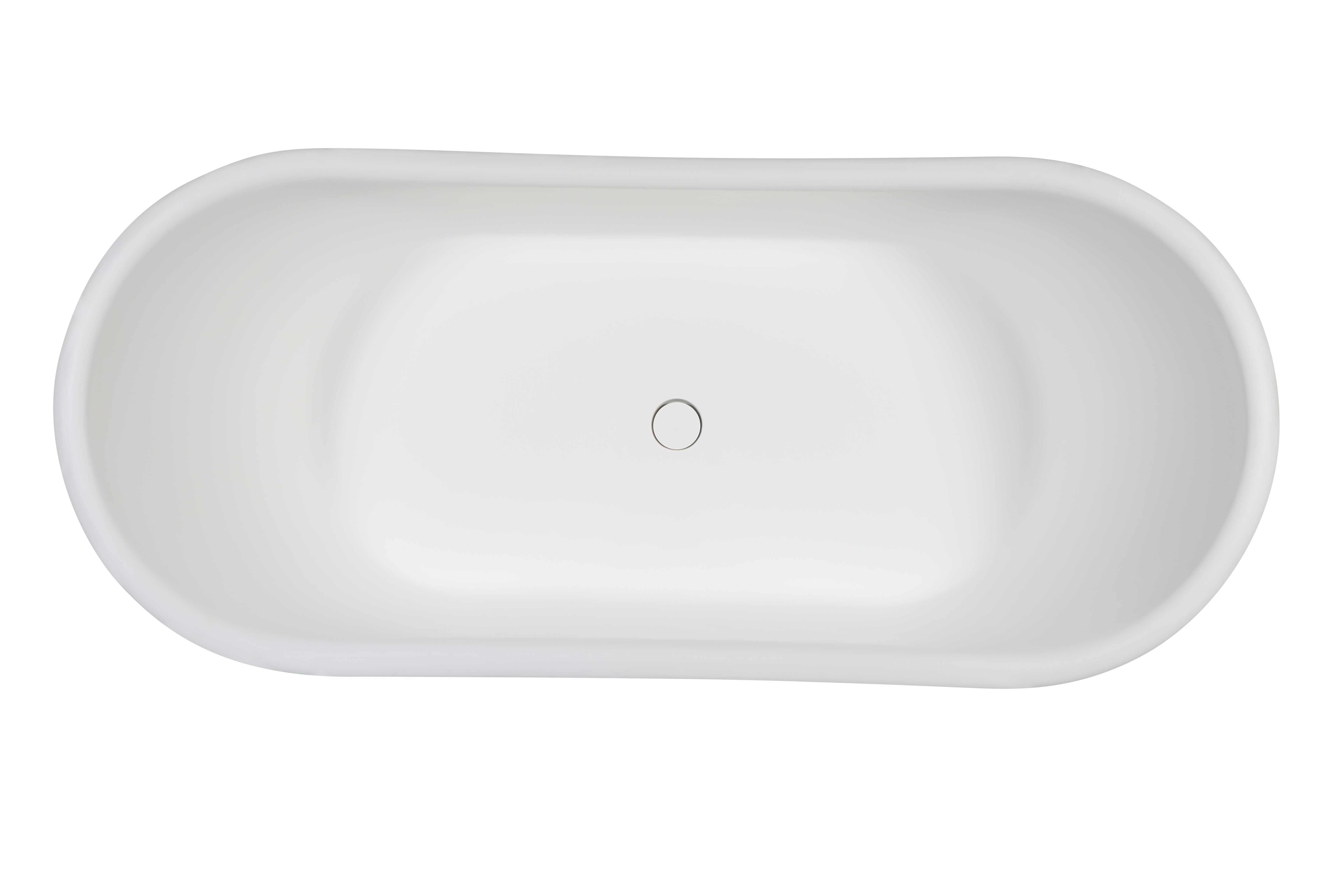 ALFI AB9950 67" White Matte Pedestal Solid Surface Resin Bathtub