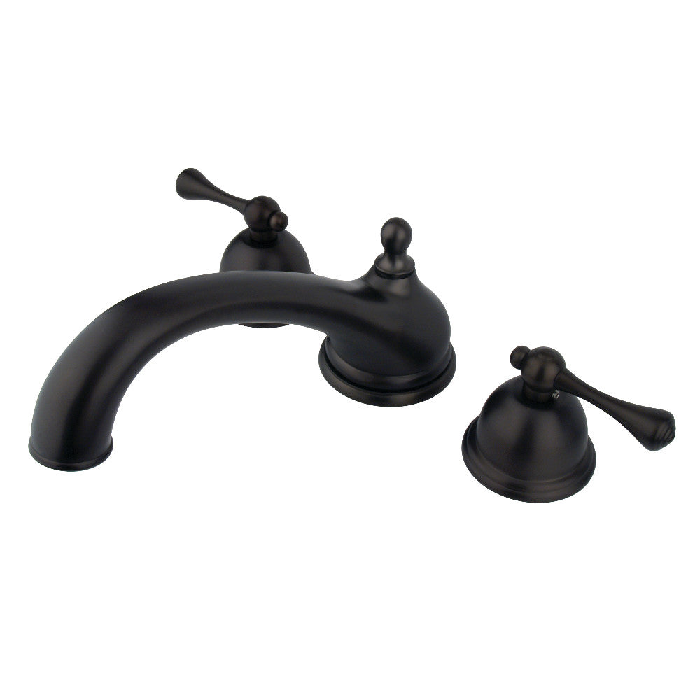 Kingston Brass KS3355BL Vintage Two-Handle Deck Mount Roman Tub Faucet, Oil Rubbed Bronze