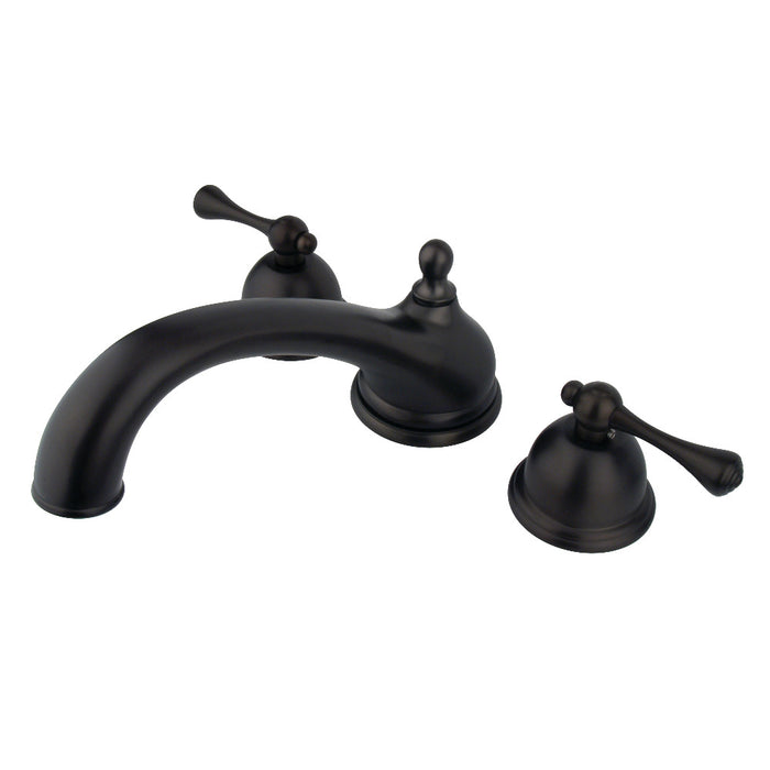 Kingston Brass KS3355BL Vintage Two-Handle Deck Mount Roman Tub Faucet, Oil Rubbed Bronze