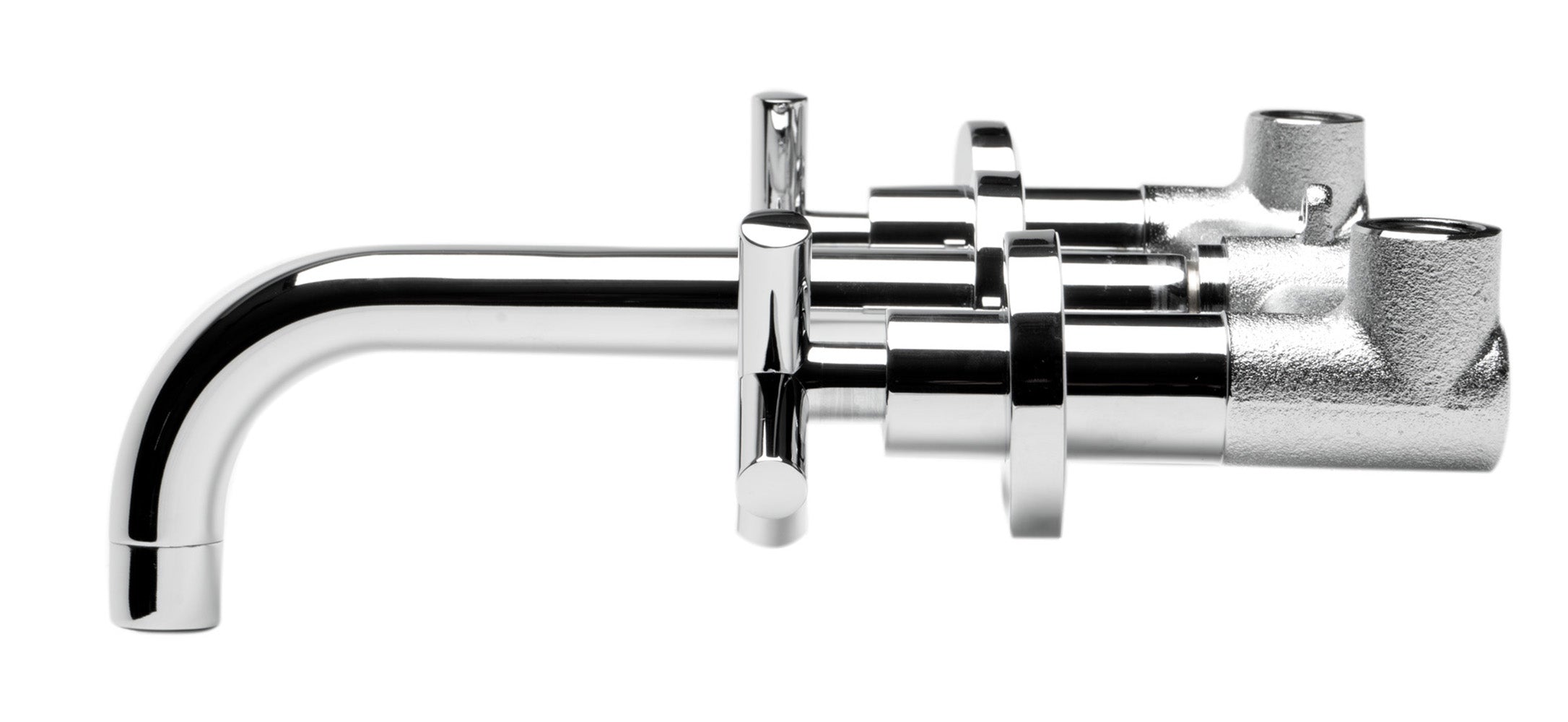 ALFI AB1035-PC Polished Chrome 8" Widespread Wall-Mounted Cross Handle Faucet