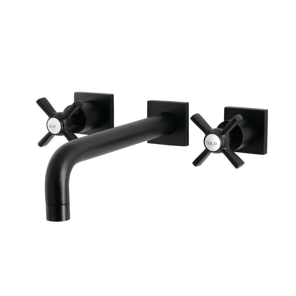 Kingston Brass KS6020ZX Millennium Two-Handle Wall Mount Roman Tub Faucet, Matte Black