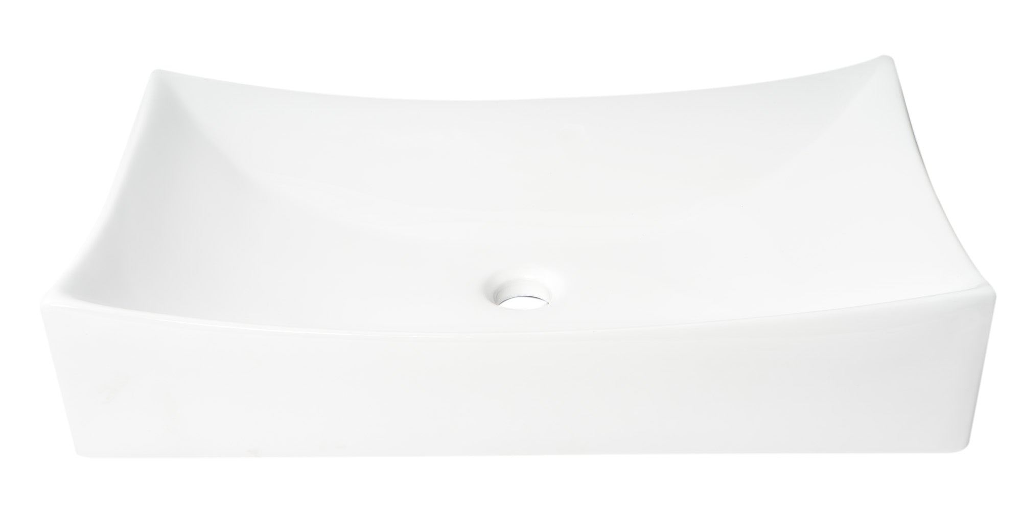ALFI ABC904 White 26" Fancy Rectangular Above Mount Ceramic Sink