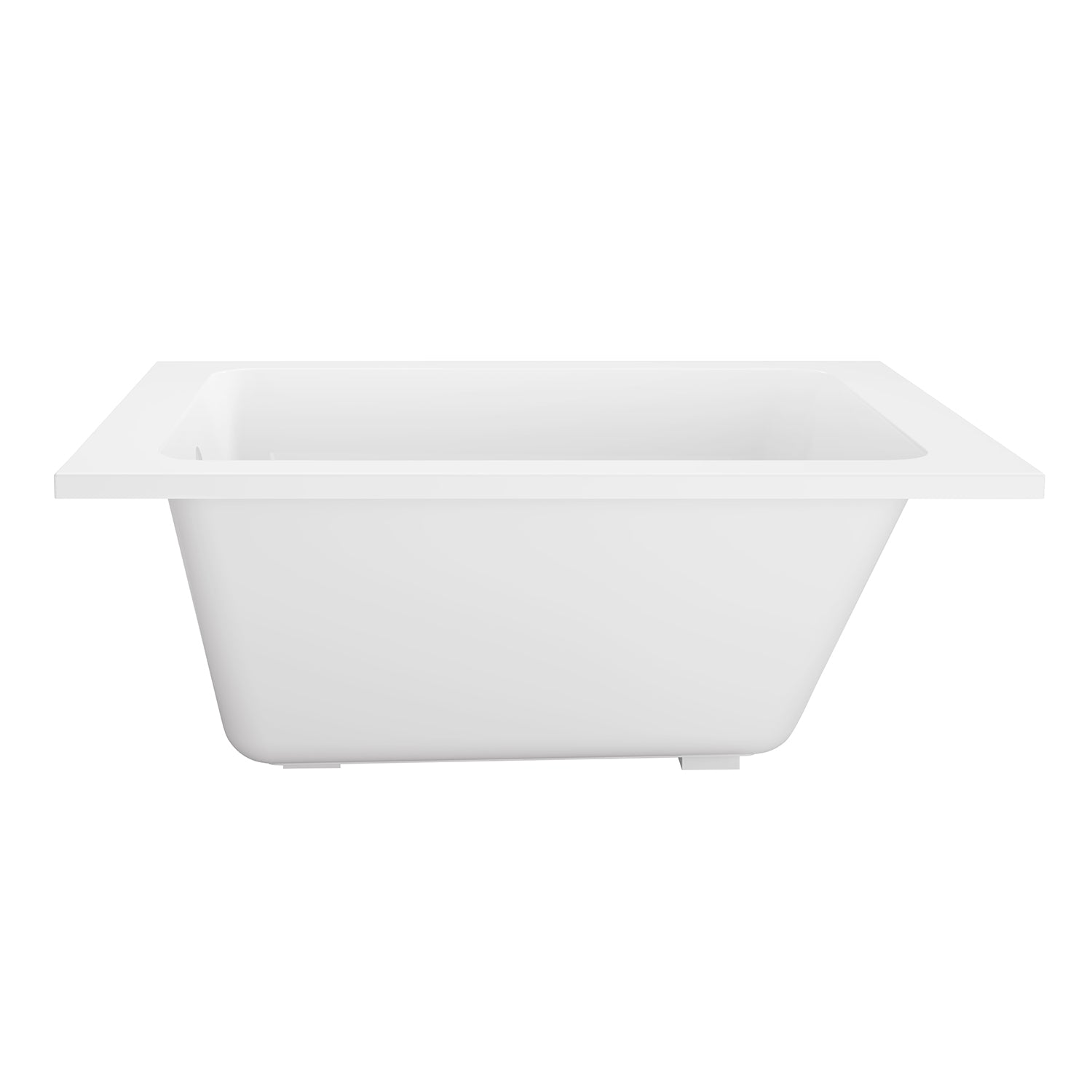 Kingston Brass VTPN483419T 48" Acrylic Rectangular Drop-In Tub with Anti-Skid Surface, Glossy White