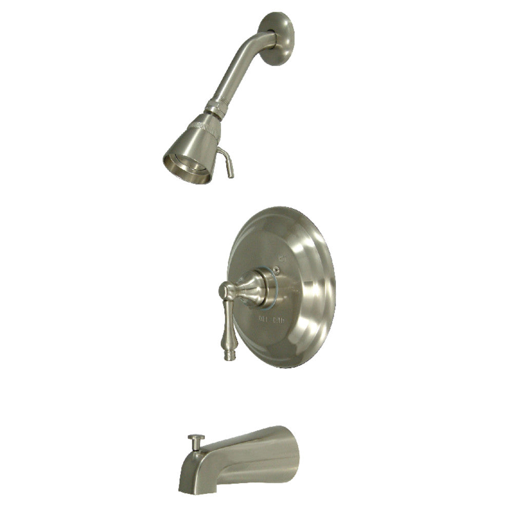 Kingston Brass KB3638AL Restoration Single-Handle Pressure Balanced Tub and Shower Faucet, Brushed Nickel