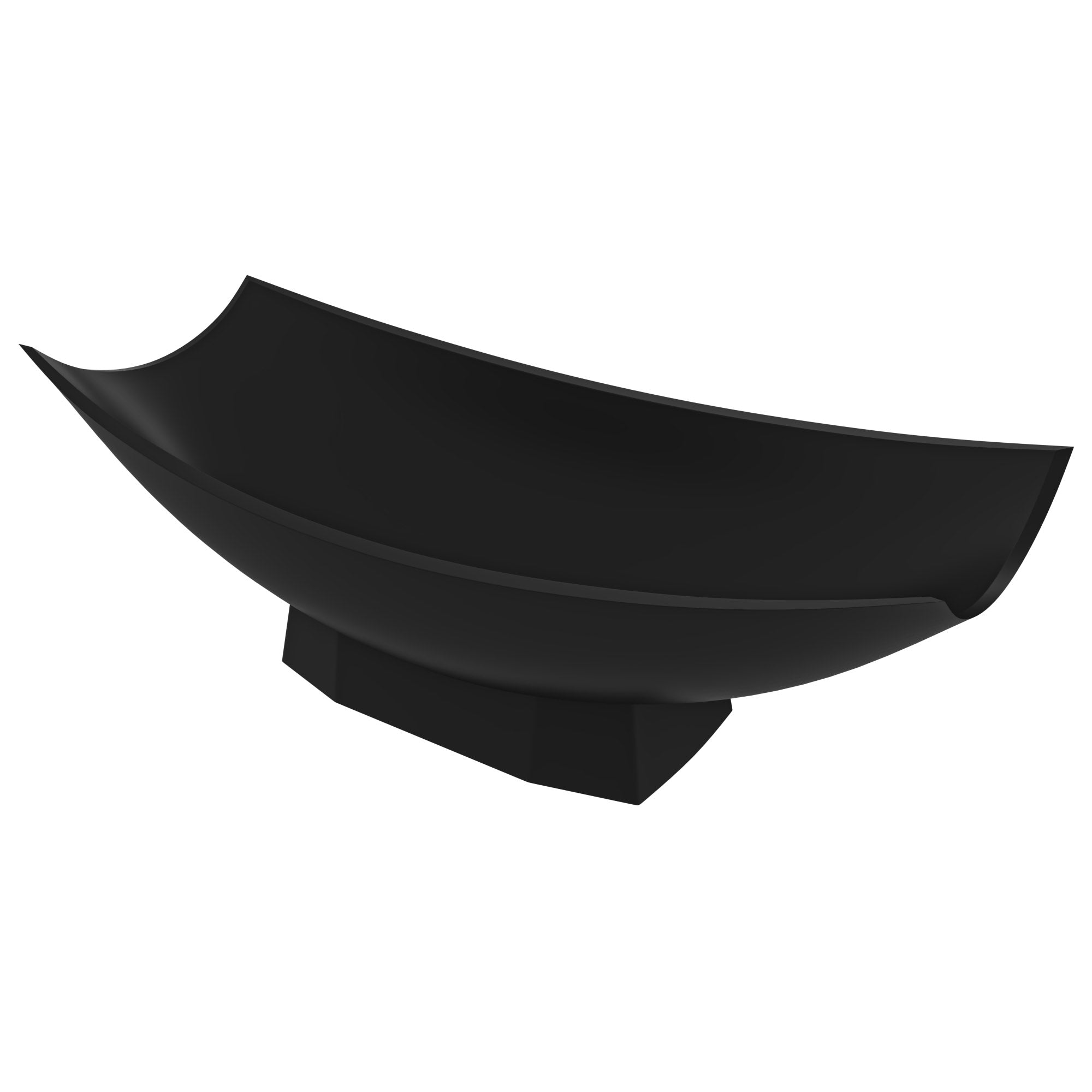 ALFI AB9992BM Black Matte 71" Solid Surface Resin Free Standing Hammock Style Bathtub