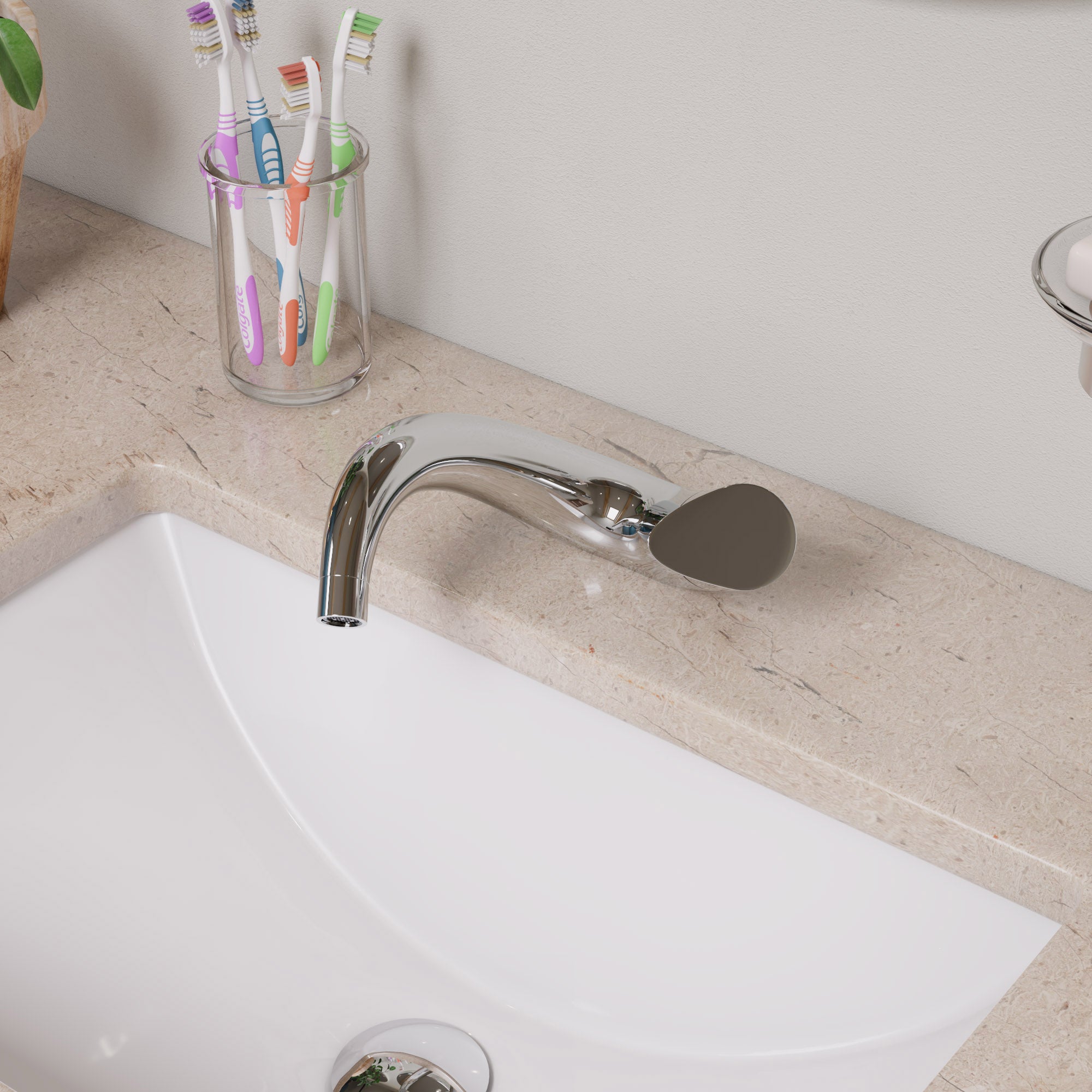 ALFI AB1572-PC Wave Polished Chrome Single Lever Bathroom Faucet