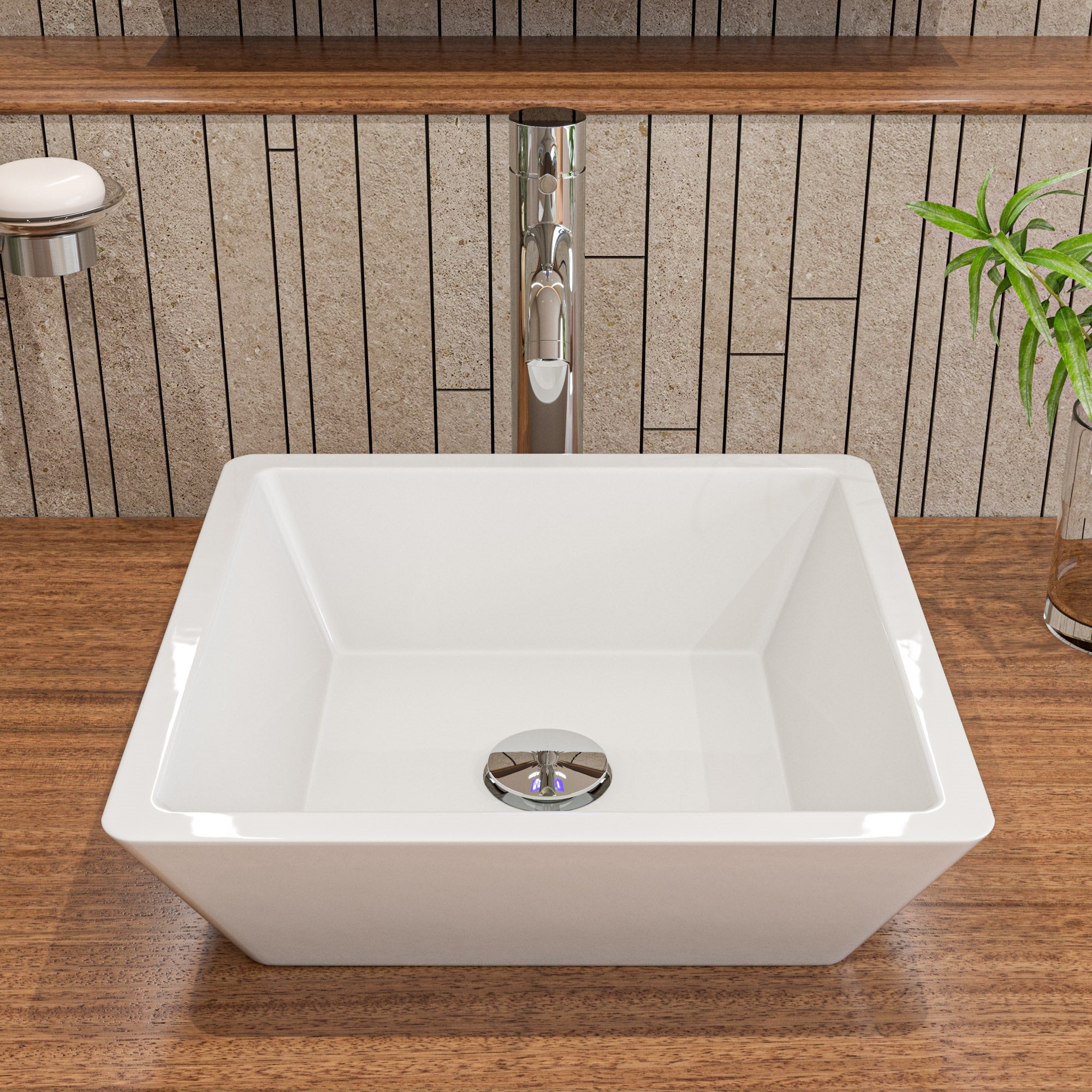 ALFI AB1023-PC Tall Polished Chrome Single Lever Bathroom Faucet
