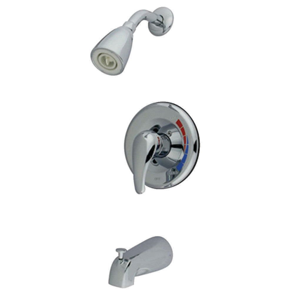 Kingston Brass KS651 Single-Handle Pressure Balanced Tub and Shower Faucet, Polished Chrome
