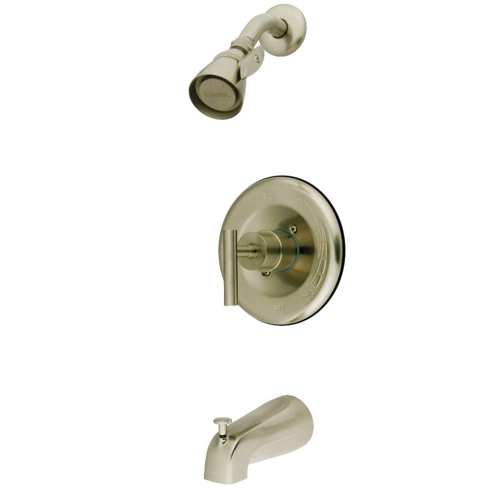 Kingston Brass KB6638CML Manhattan Single-Handle Pressure Balanced Tub and Shower Faucet, Brushed Nickel