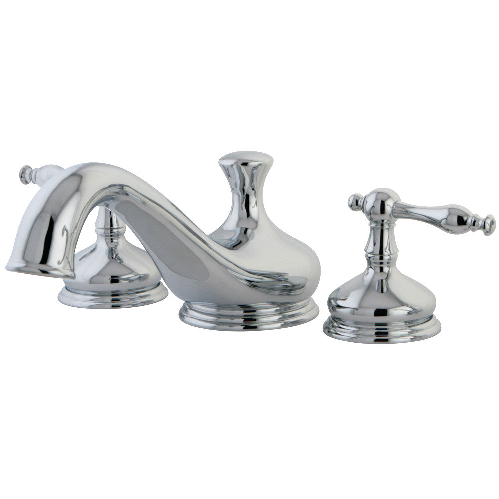 Kingston Brass KS3331NL Heritage Two-Handle Deck Mount Roman Tub Faucet, Polished Chrome