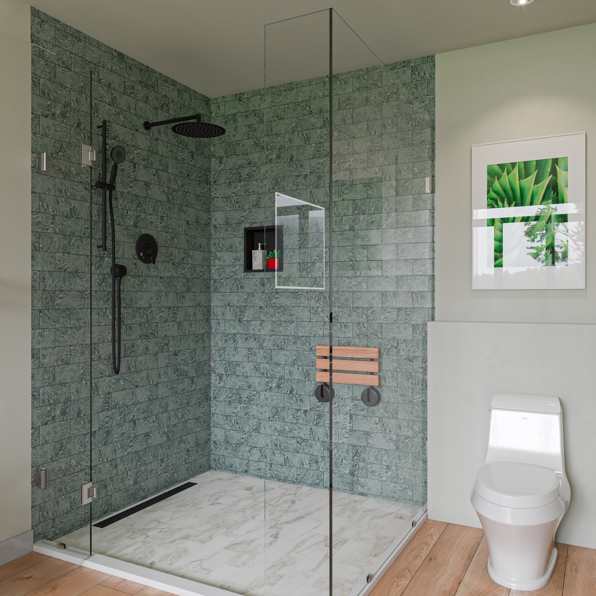 ALFI ABSA16R-BM Black Matte 16" Round Wall Shower Arm