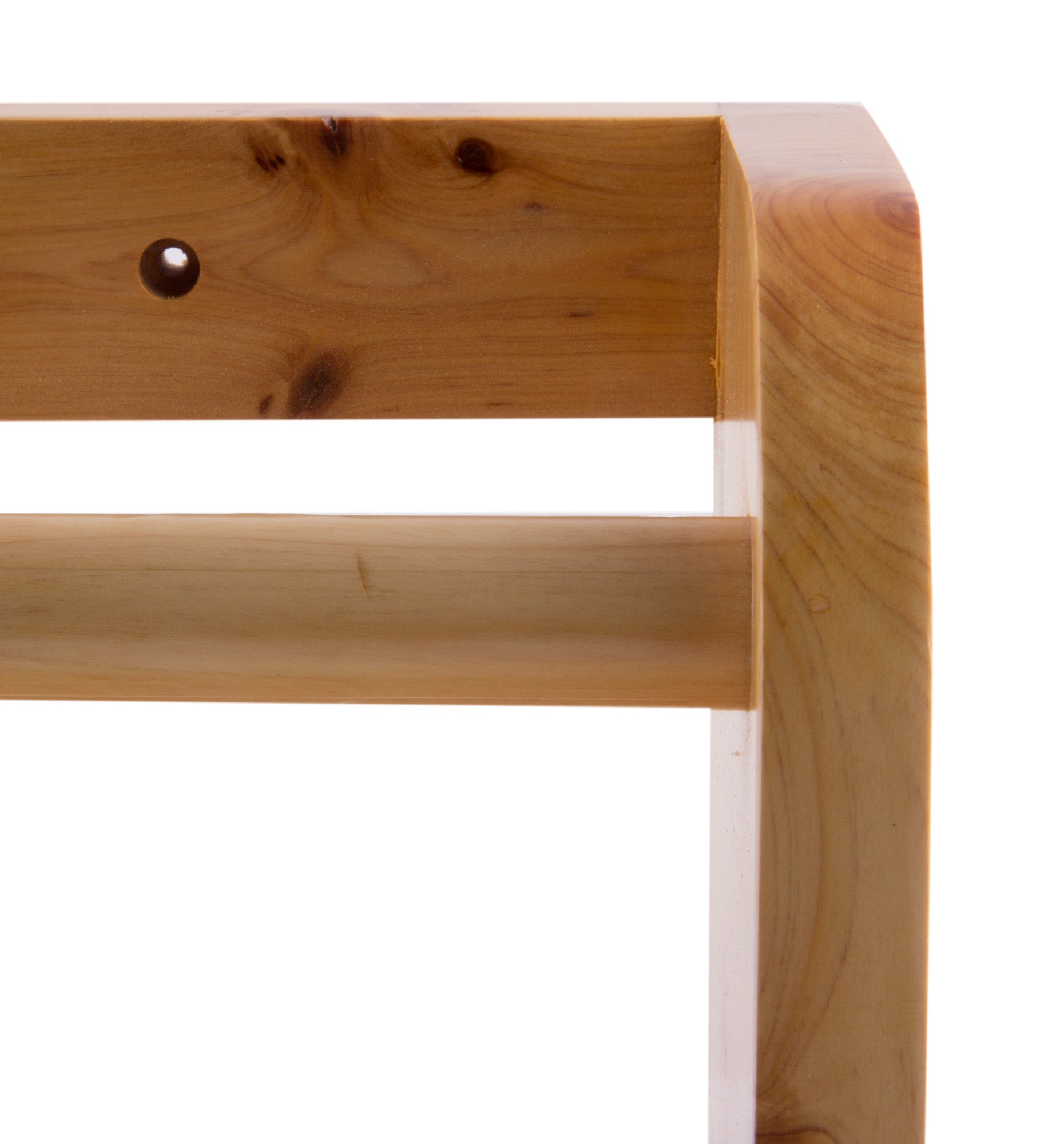 ALFI AB5508 18" Wall Mounted Wooden Shelf & Hooks Bathroom Accessory