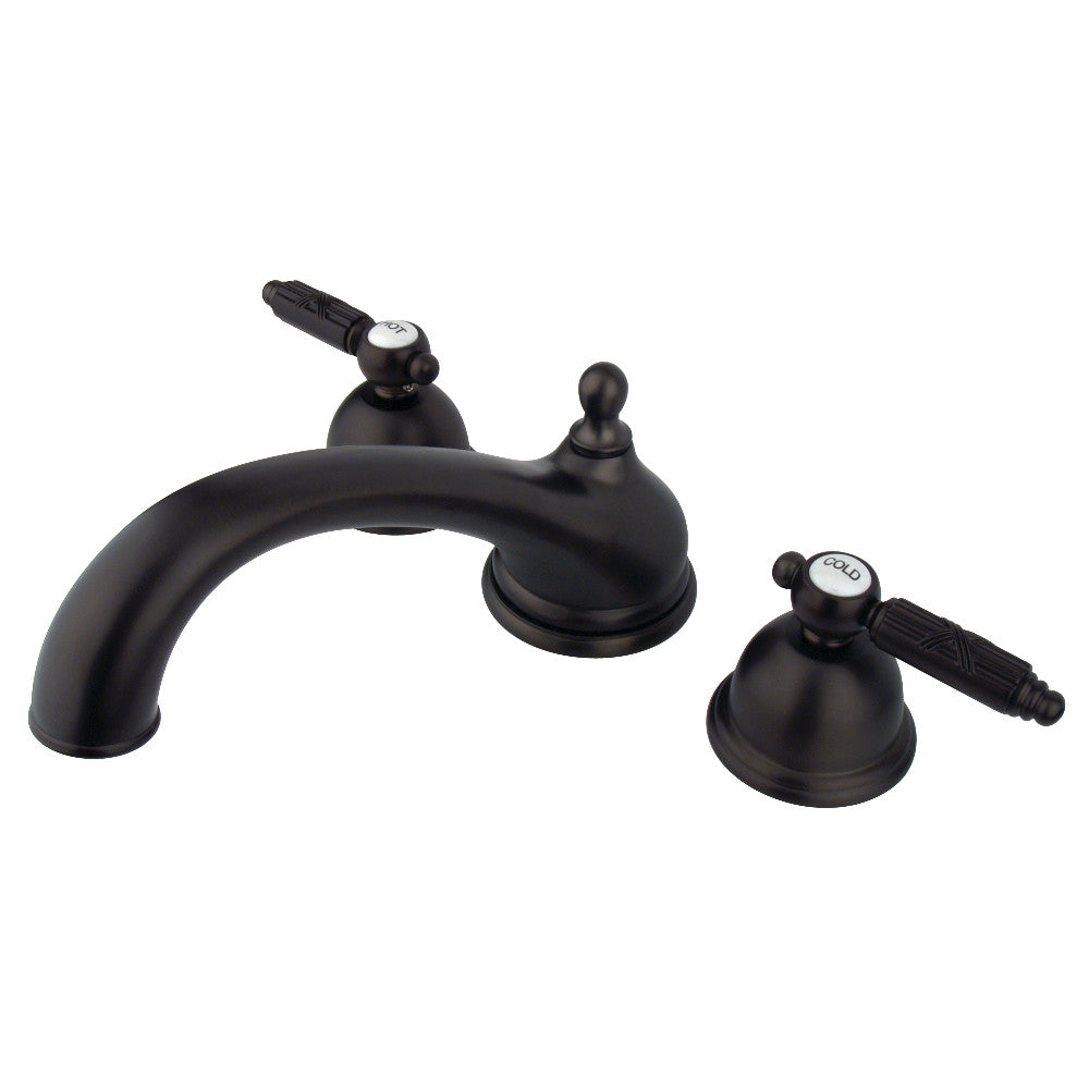 Kingston Brass KS3355GL Georgian Two-Handle Deck Mount Roman Tub Faucet, Oil Rubbed Bronze
