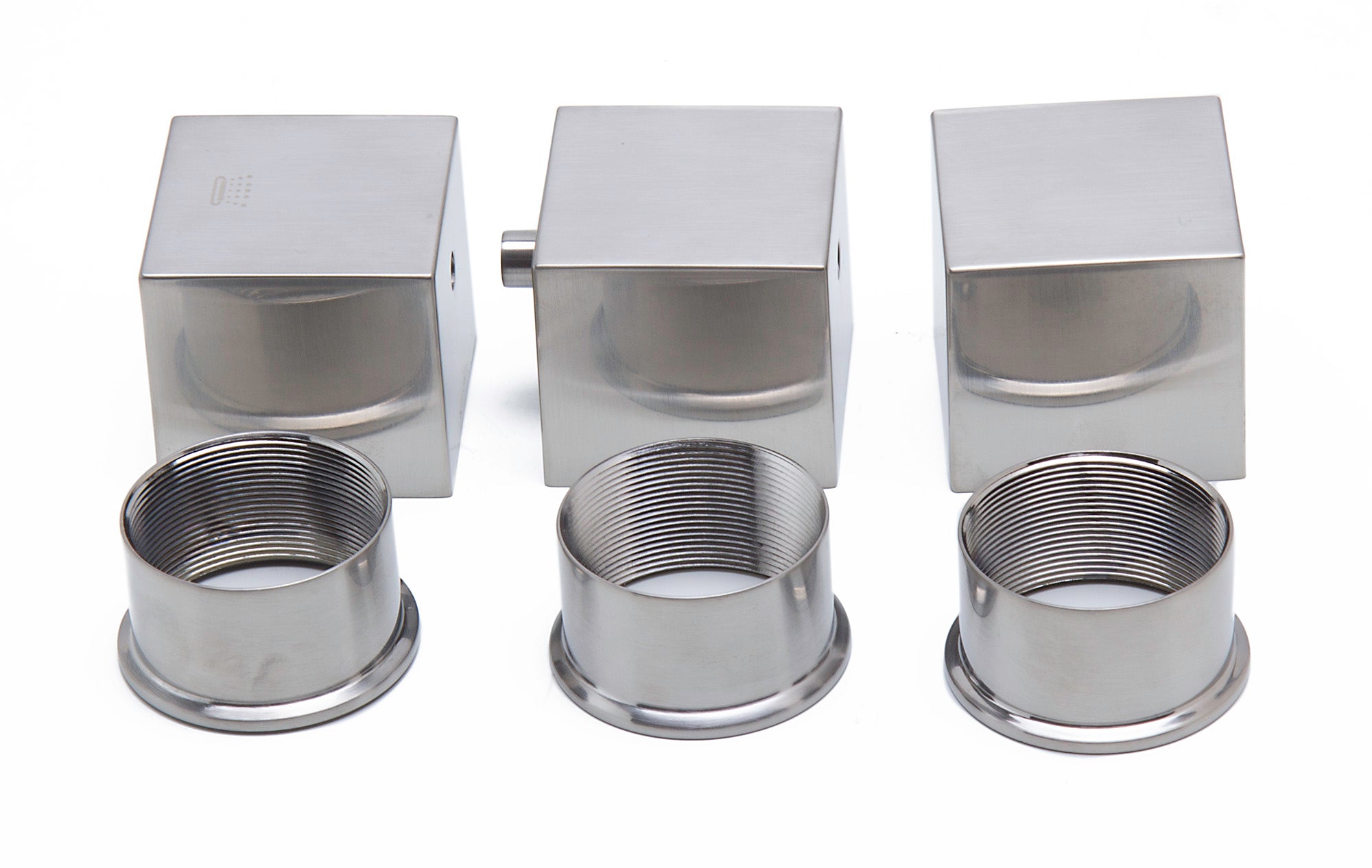 ALFI AB2801-BN Brushed Nickel Concealed 3-Way Thermostatic Valve Shower Mixer Square Knobs