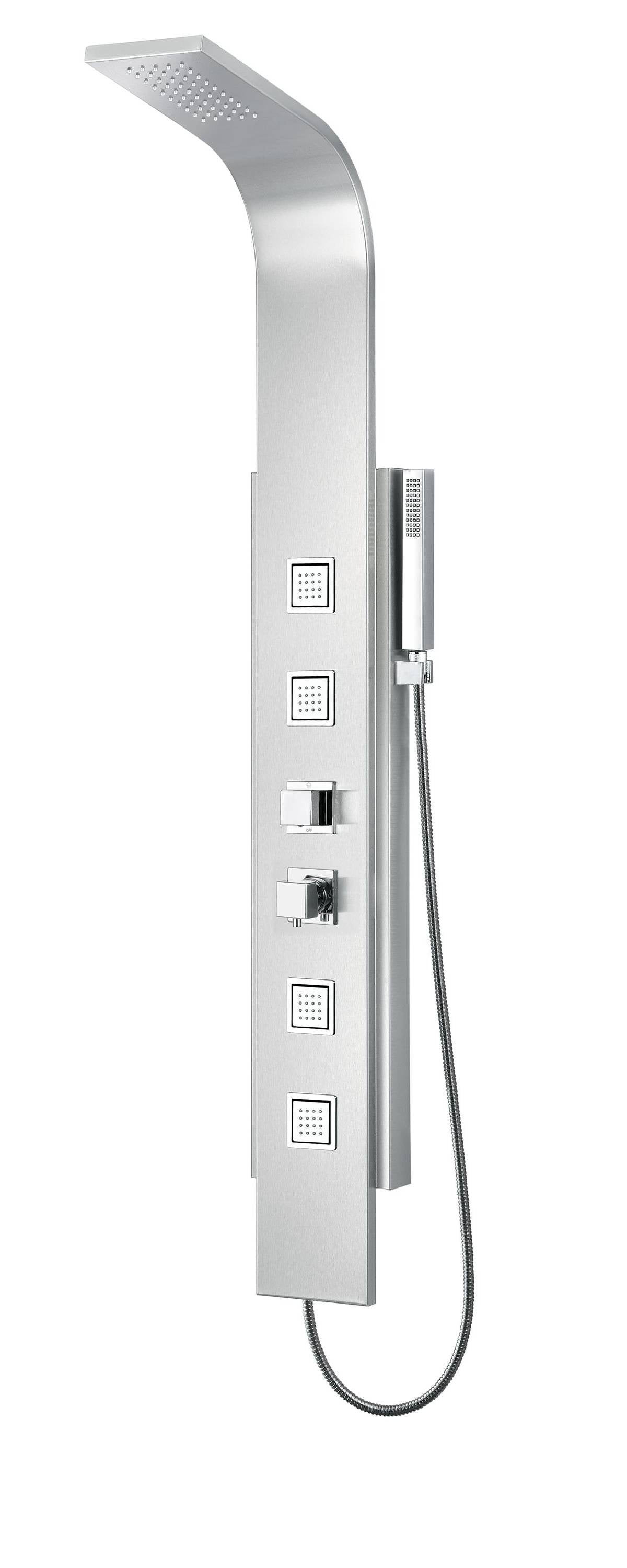 ALFI ABSP10 Modern Stainless Steel Shower Panel with 4 Body Sprays