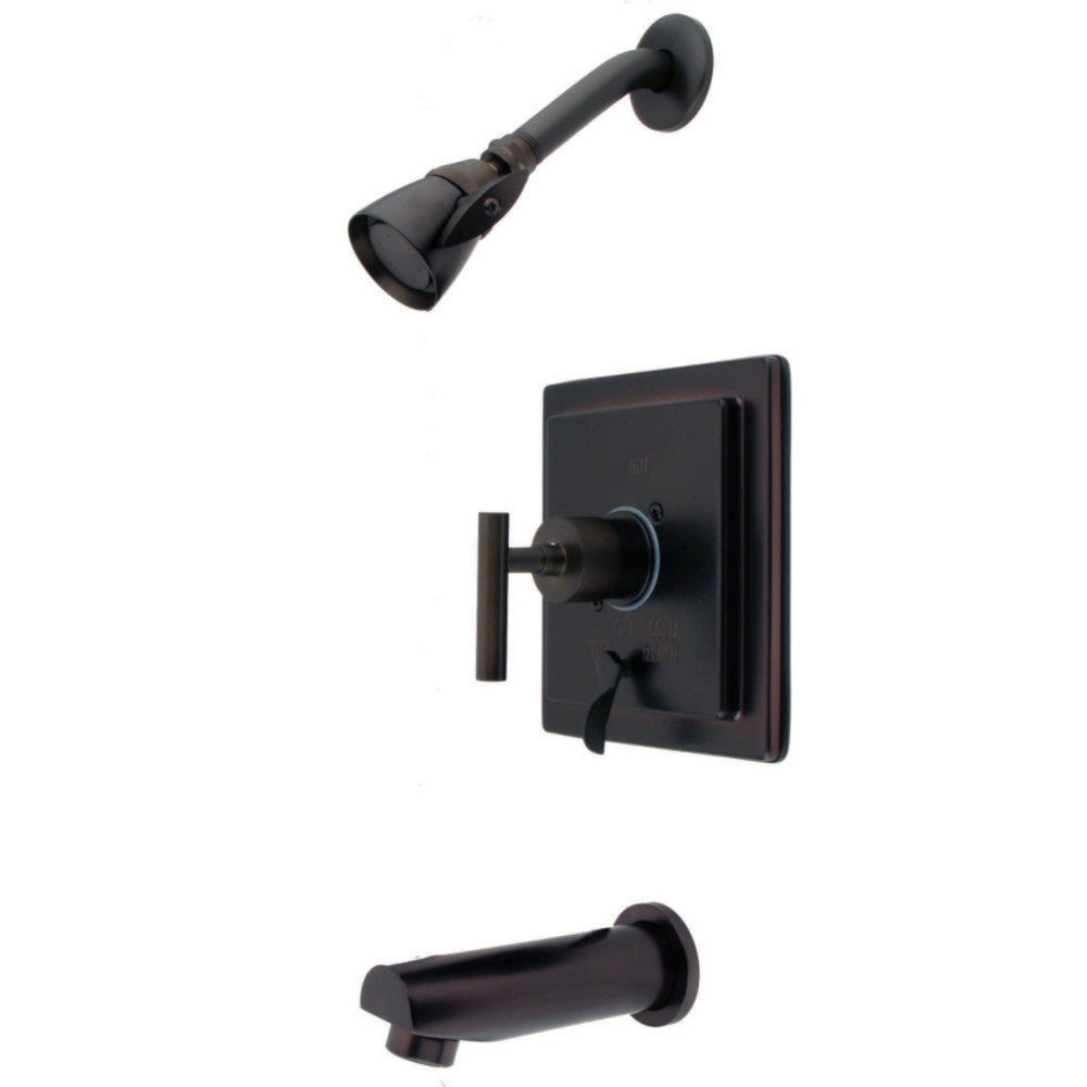 Kingston Brass KB86550CML Manhattan Single-Handle Pressure Balanced Tub and Shower Faucet, Oil Rubbed Bronze