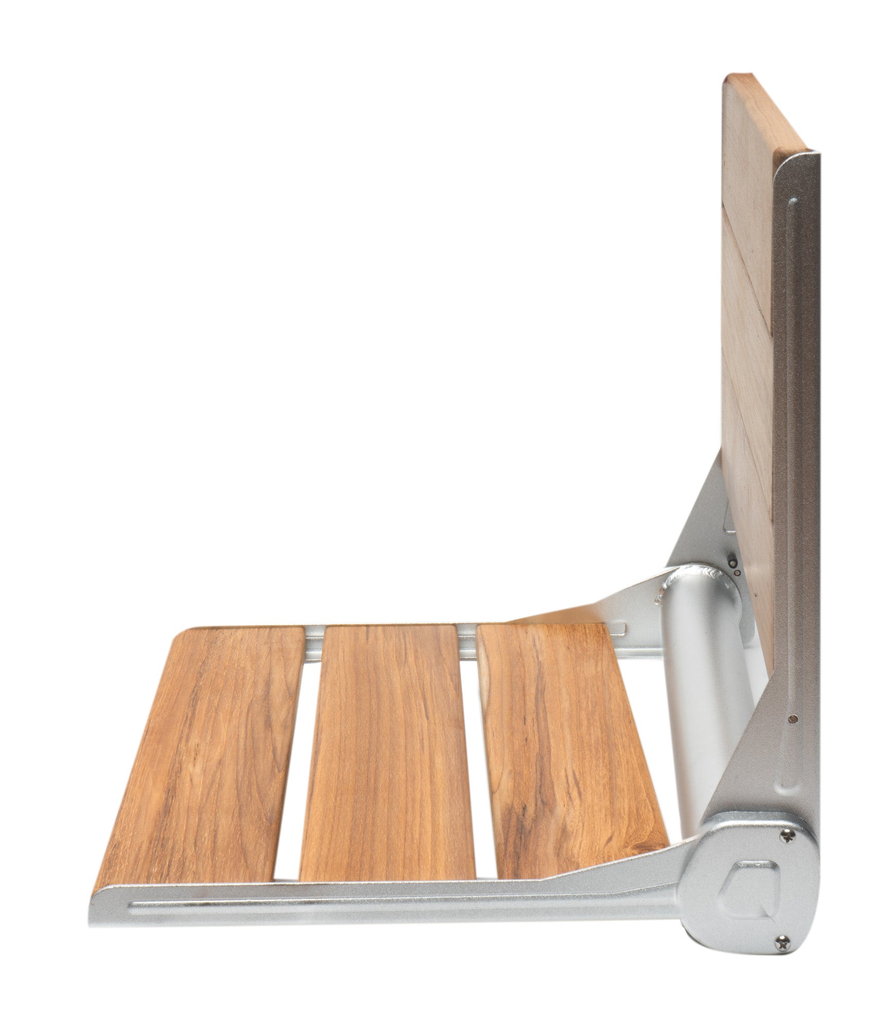 ALFI ABS17 17" Folding Teak Wood Shower Seat Bench with Backrest