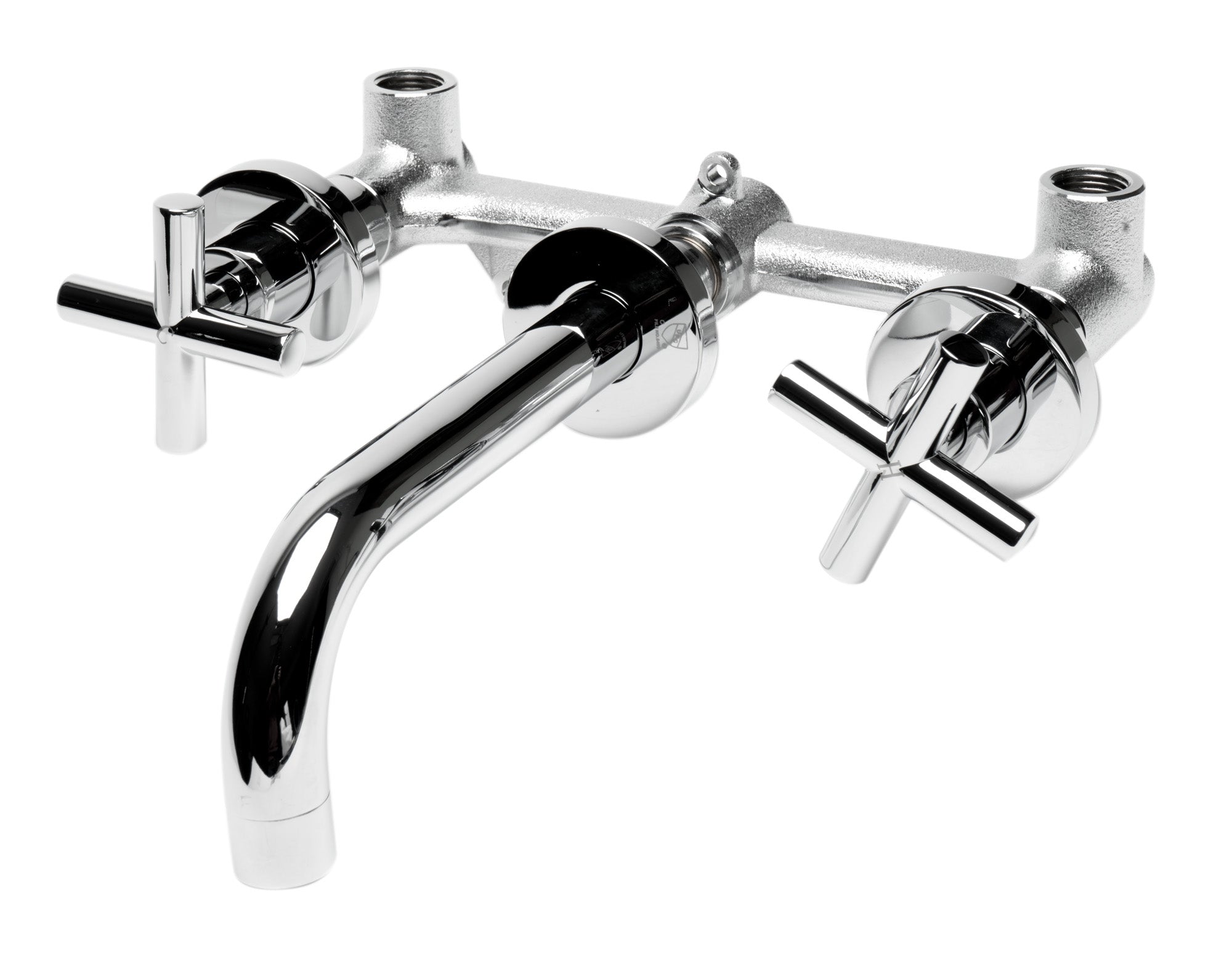 ALFI AB1035-PC Polished Chrome 8" Widespread Wall-Mounted Cross Handle Faucet