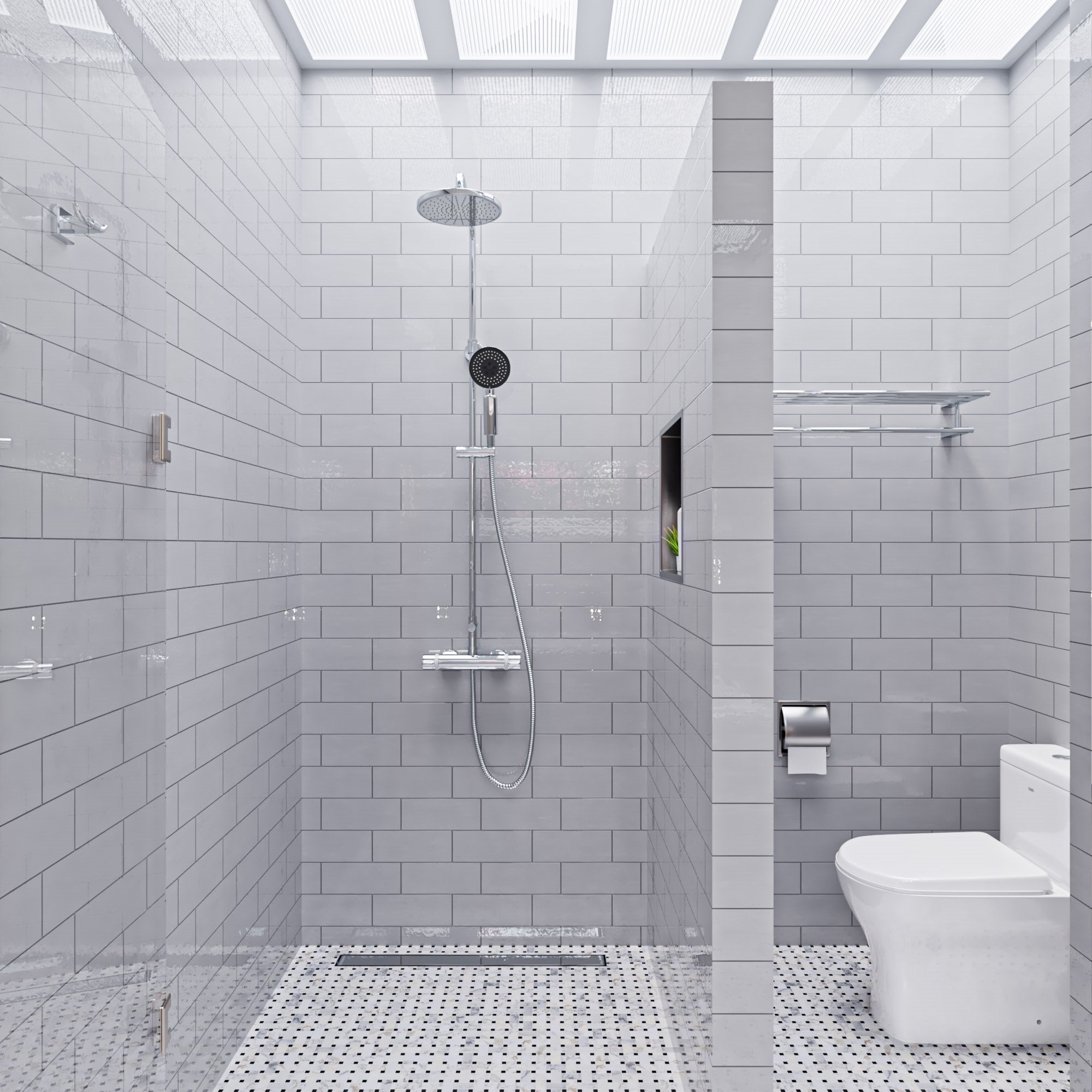 ALFI AB2867-PC Polished Chrome Round Style Thermostatic Exposed Shower Set