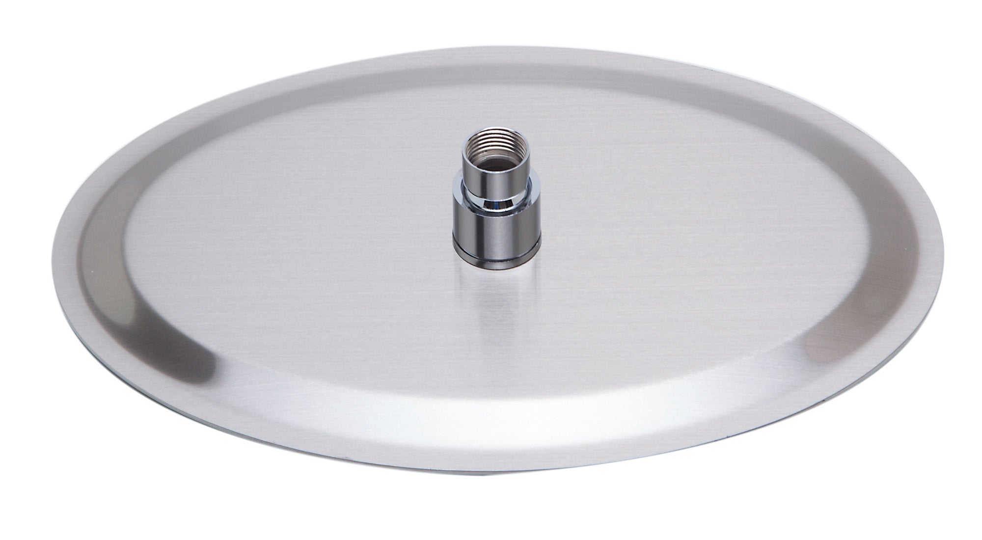 ALFI RAIN128-BSS 12" Oval Brushed Solid Stainless Steel Ultra Thin Rain Shower Head