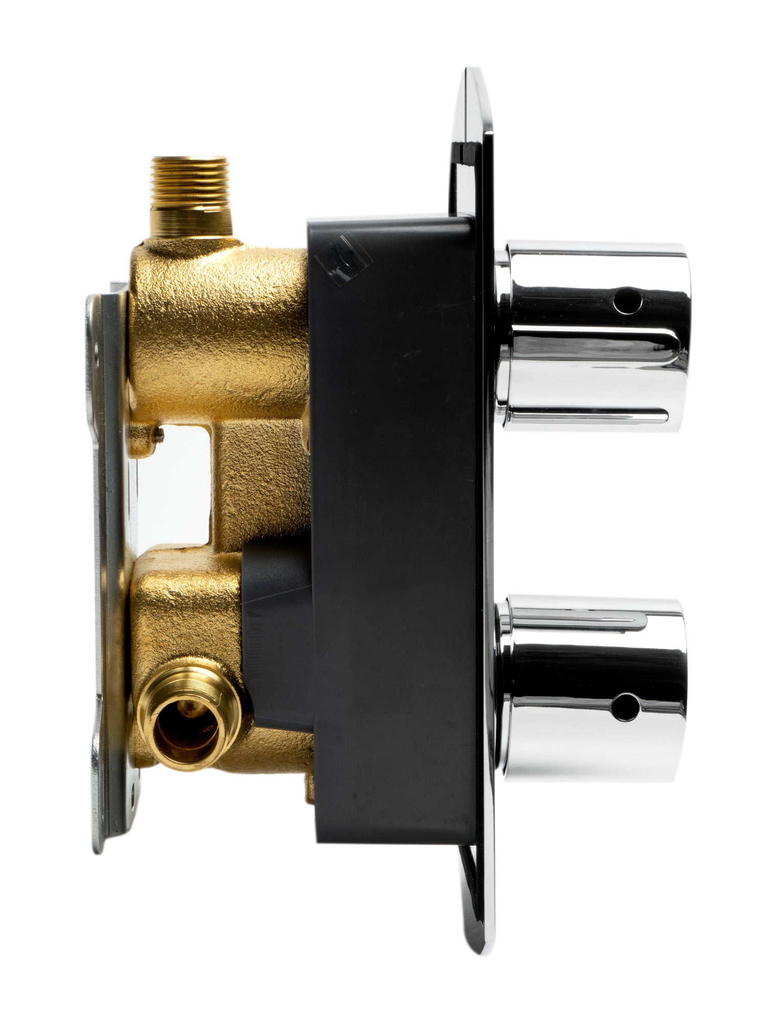 ALFI AB3809-PC Polished Chrome Round Knob 1 Way Thermostatic Shower Mixer